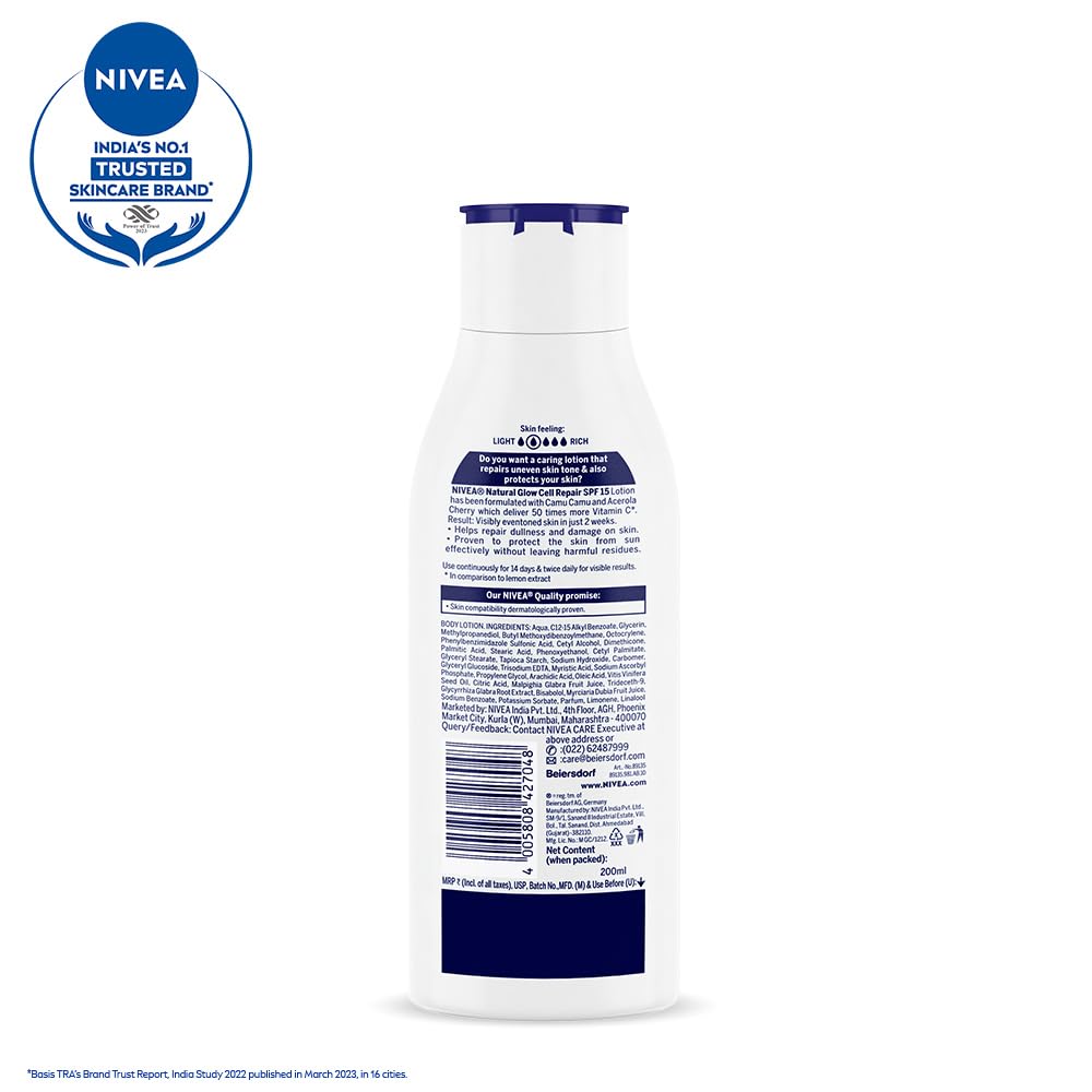 NIVEA Natural Glow Cell Repair 200ml Body Lotion – view 6