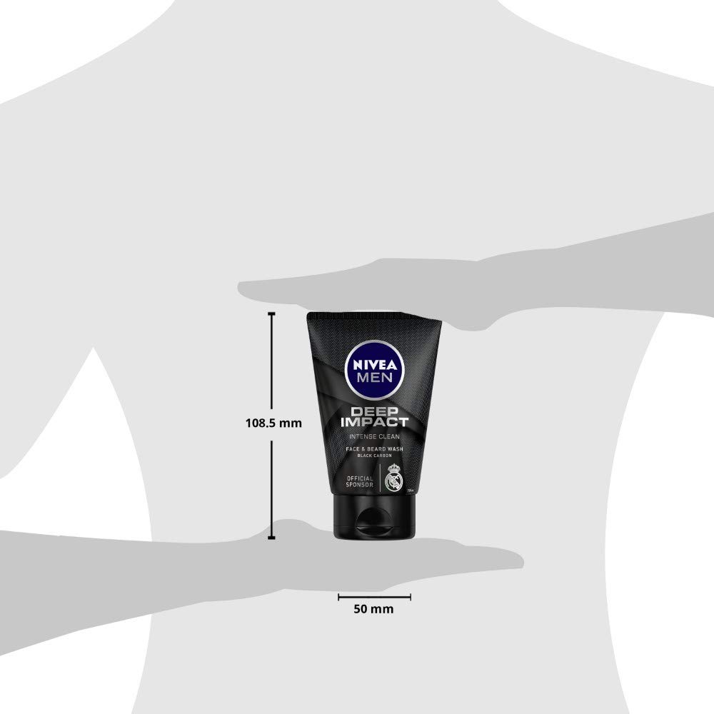 NIVEA Men Deep Impact Intense Clean Face Wash, 100ml (Pack of 3) – view 3