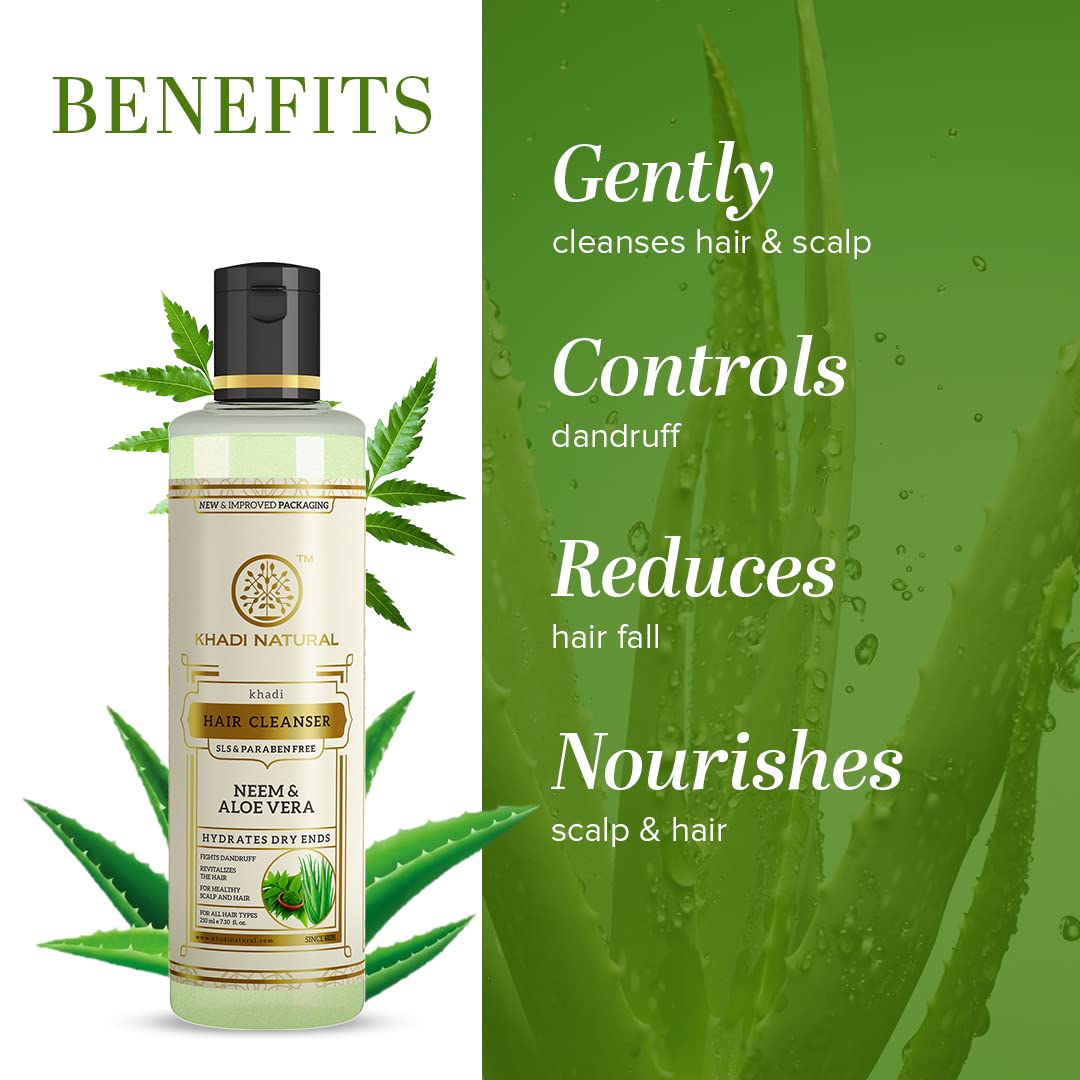 Khadi Natural Neem And Aloevera Herbal Hair Cleanser/Shampoo – view 2