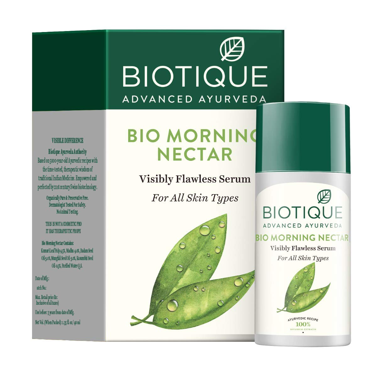 Biotique face serum bottle for brightening and hydrating skin