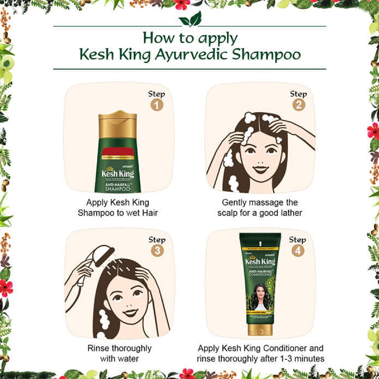 Kesh King Anti-Hairfall Shampoo 340 ml + Kesh King Conditioner 200ml – view 5