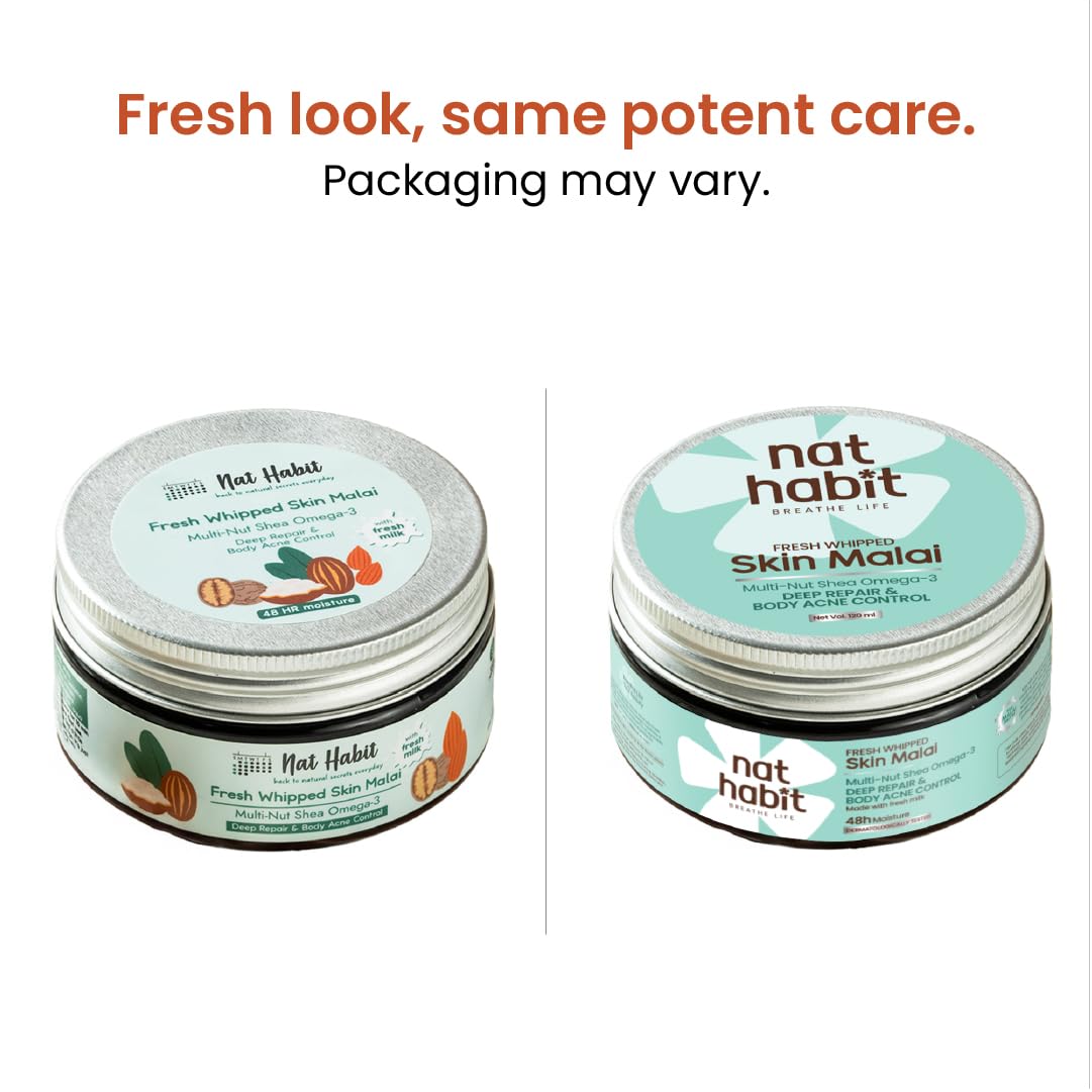Nat Habit Multi-Nut Omega 3 Moisturiser, Skin Malai, Body Cream, Body Butter, Cold Cream Winter – view 2