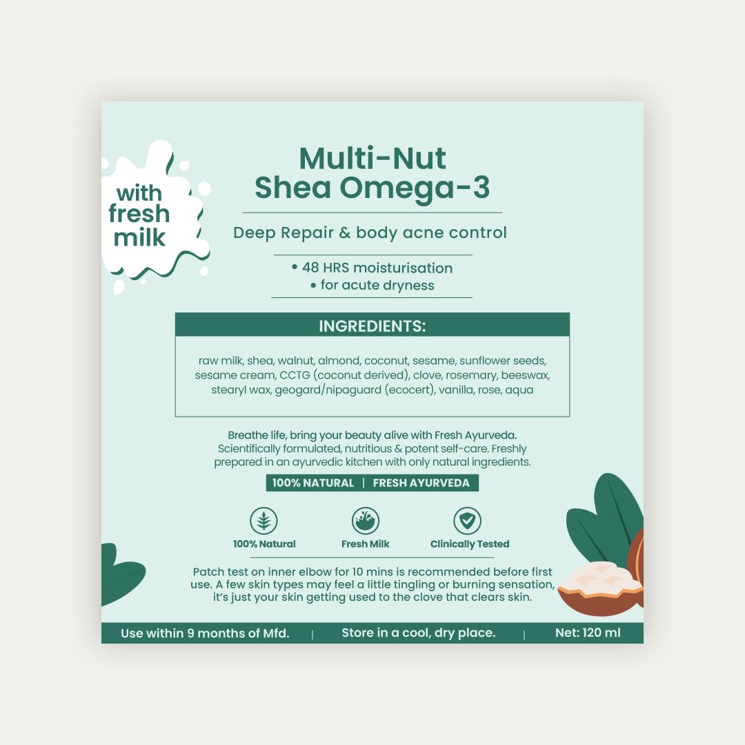 Nat Habit Multi-Nut Omega 3 Moisturiser, Skin Malai, Body Cream, Body Butter, Cold Cream Winter – view 5