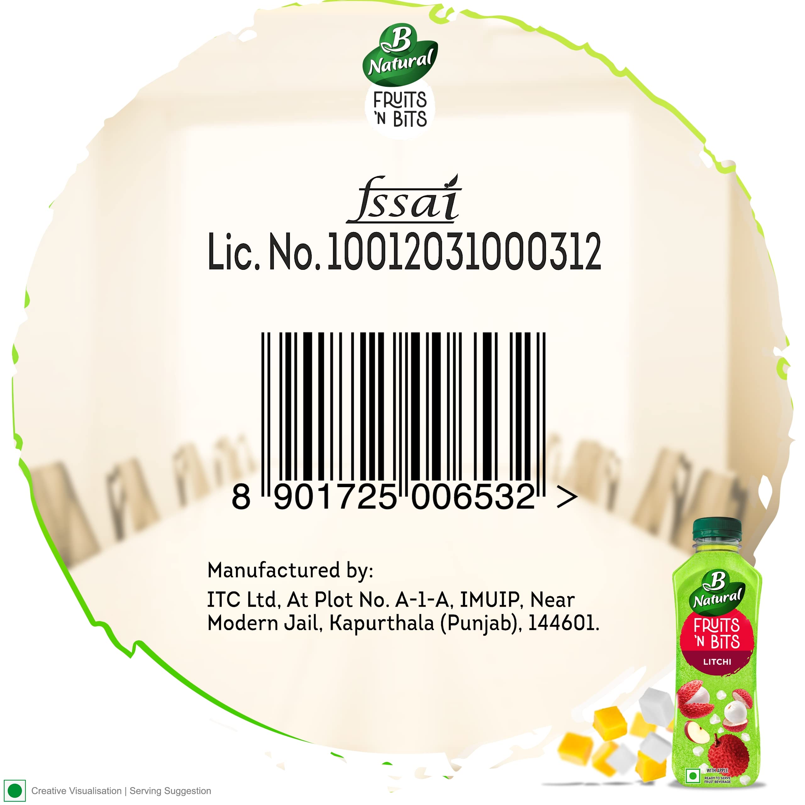 B Natural Fruits N Bits Litchi, Infused with Real Fruit Bits, 300ml, 100% Indian Fruit, 0% Concentrate, Goodness of Fiber, No Added Preservatives – view 9