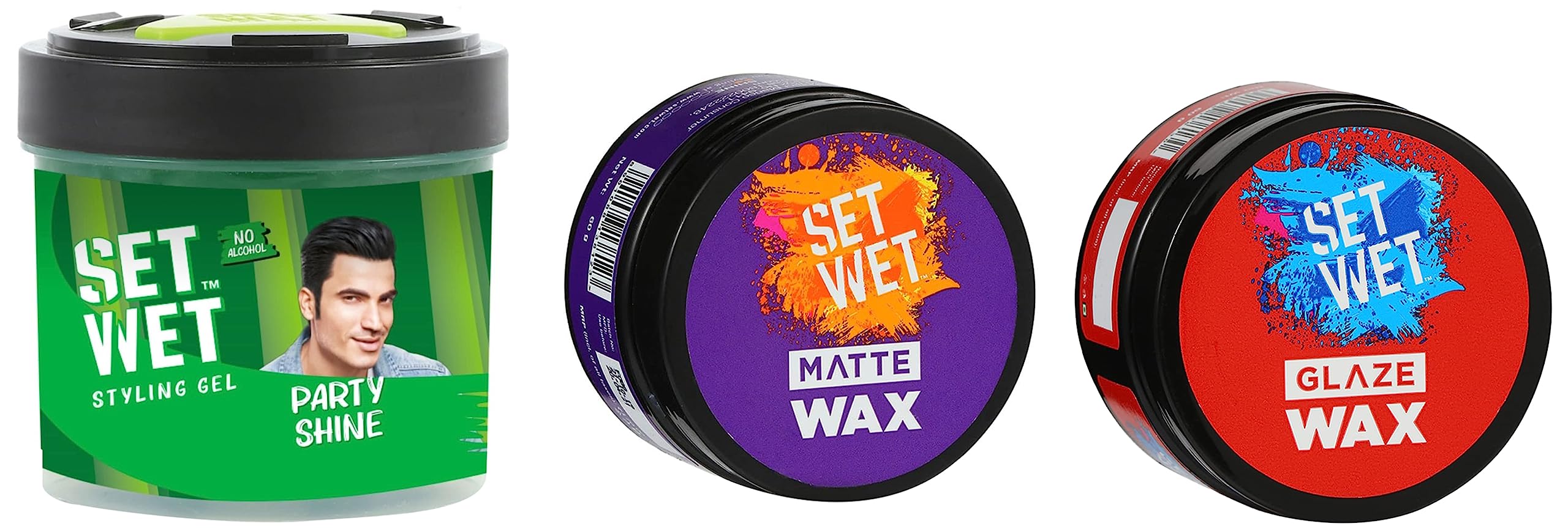 Set Wet men's styling wax duo with vertical hold gel