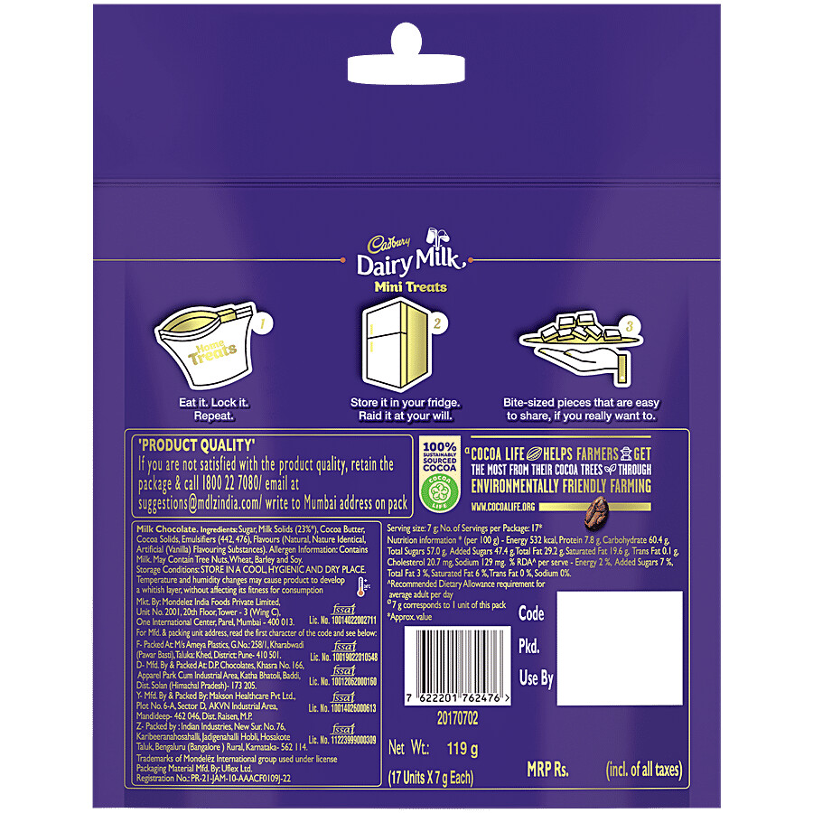 Cadbury Dairy Milk Minis Chocolate Home Treats Pack 3 x 119 g – view 3