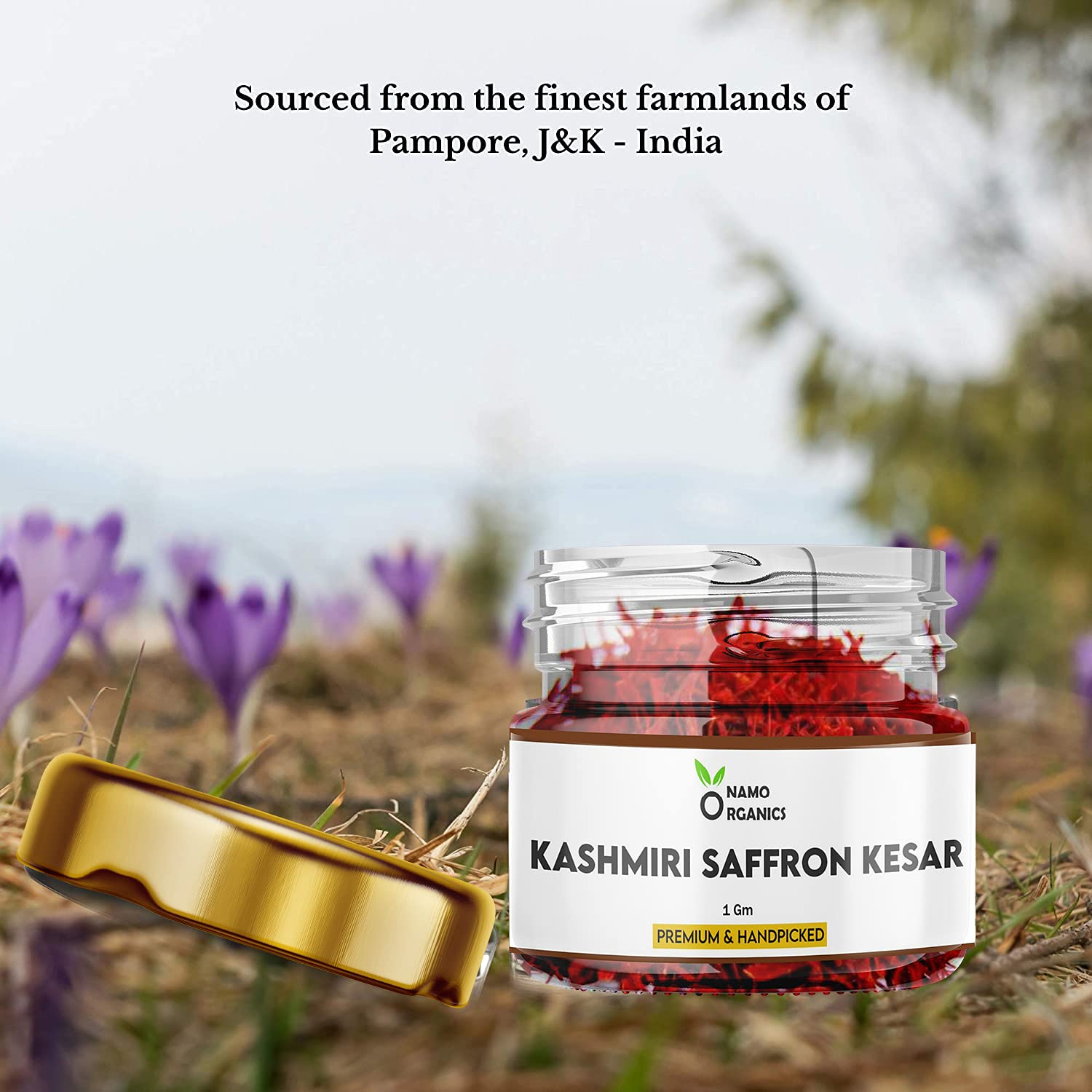 Namo Organics - 1 Gm - Saffron Original Pure Kashmiri Kesar Saffron for Pregnant Women Saffron Threads – view 2