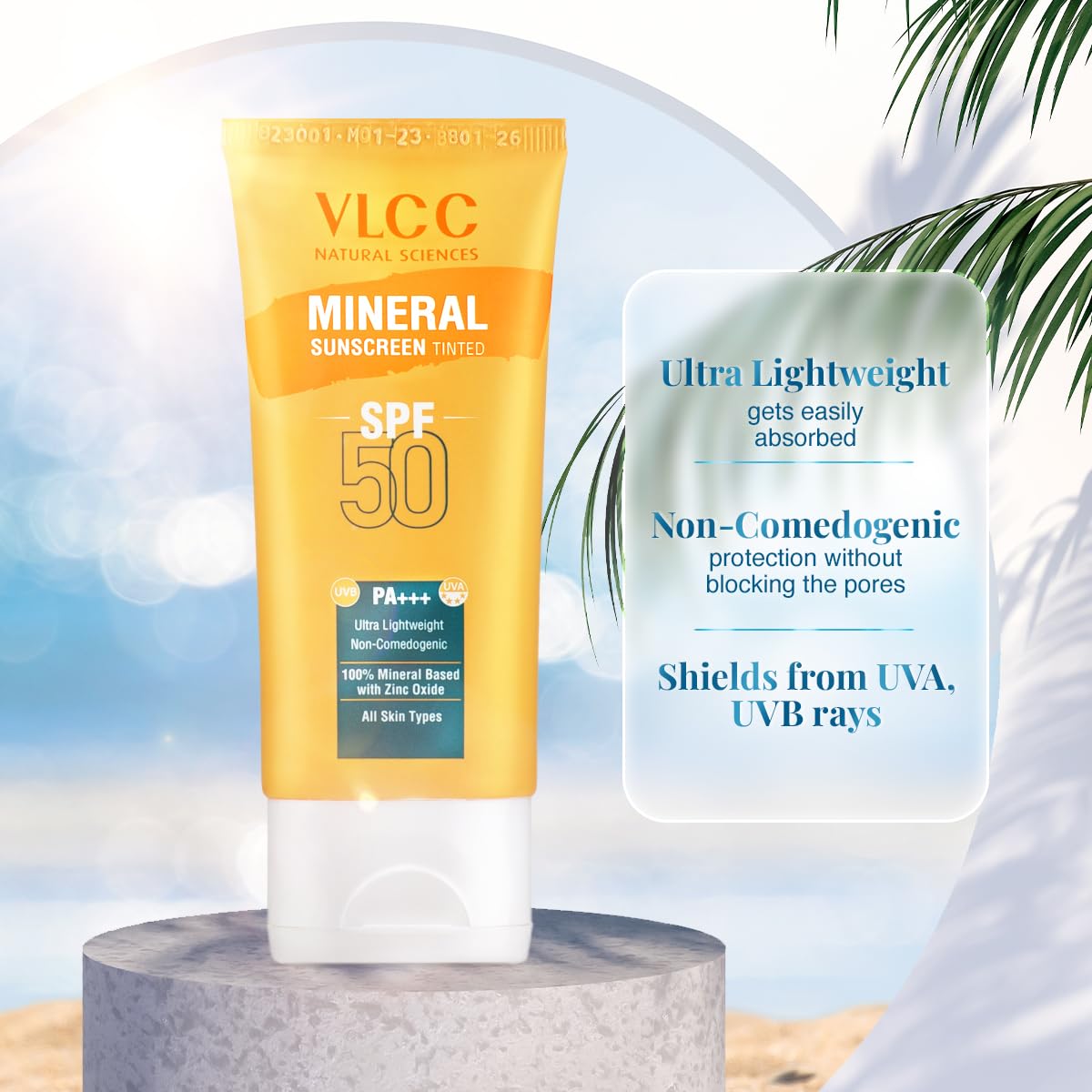 VLCC Mineral Sunscreen Tinted SPF 50 PA+++ Ultra Lightweight Non-Comedogenic (50gm) – view 4
