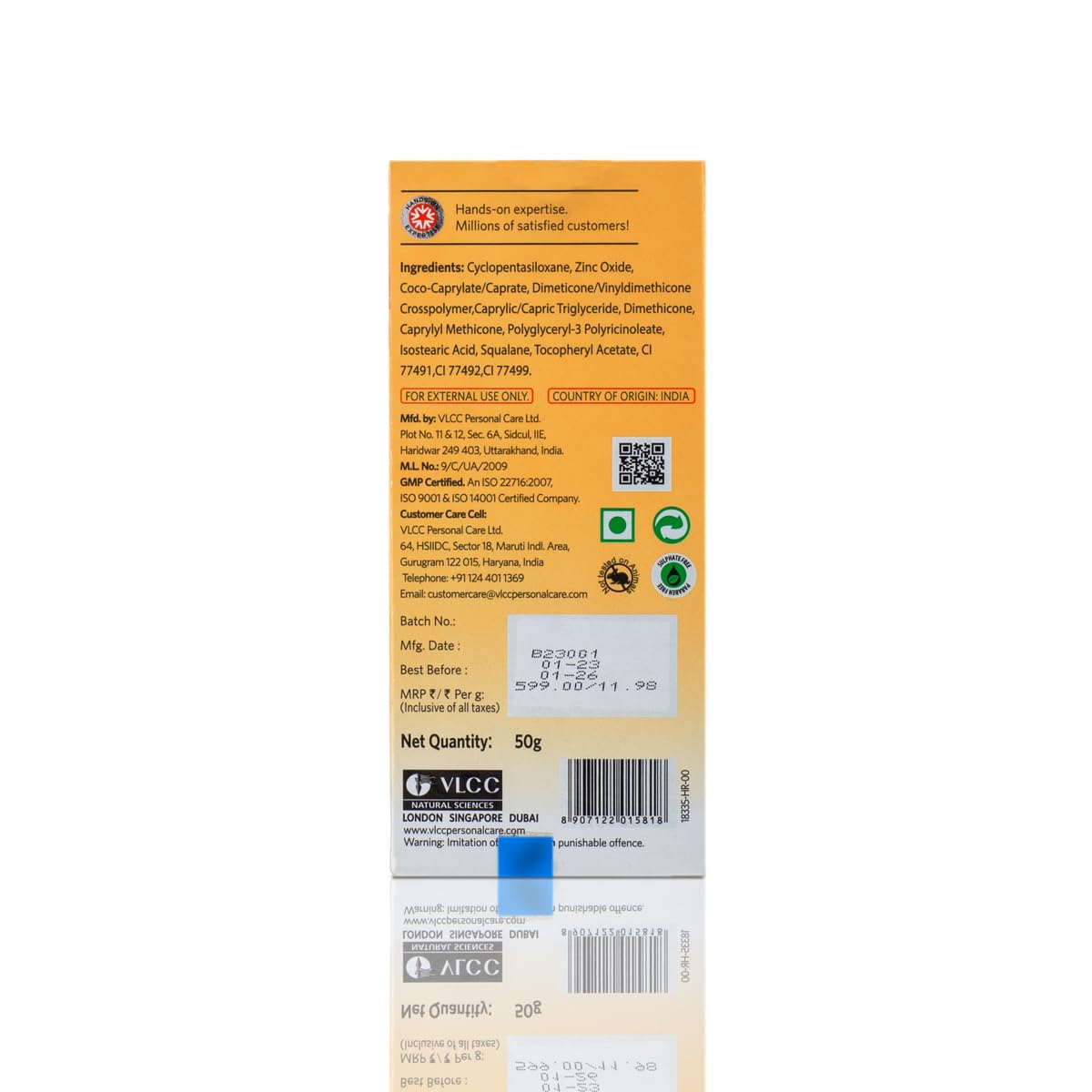 VLCC Mineral Sunscreen Tinted SPF 50 PA+++ Ultra Lightweight Non-Comedogenic (50gm) – view 6