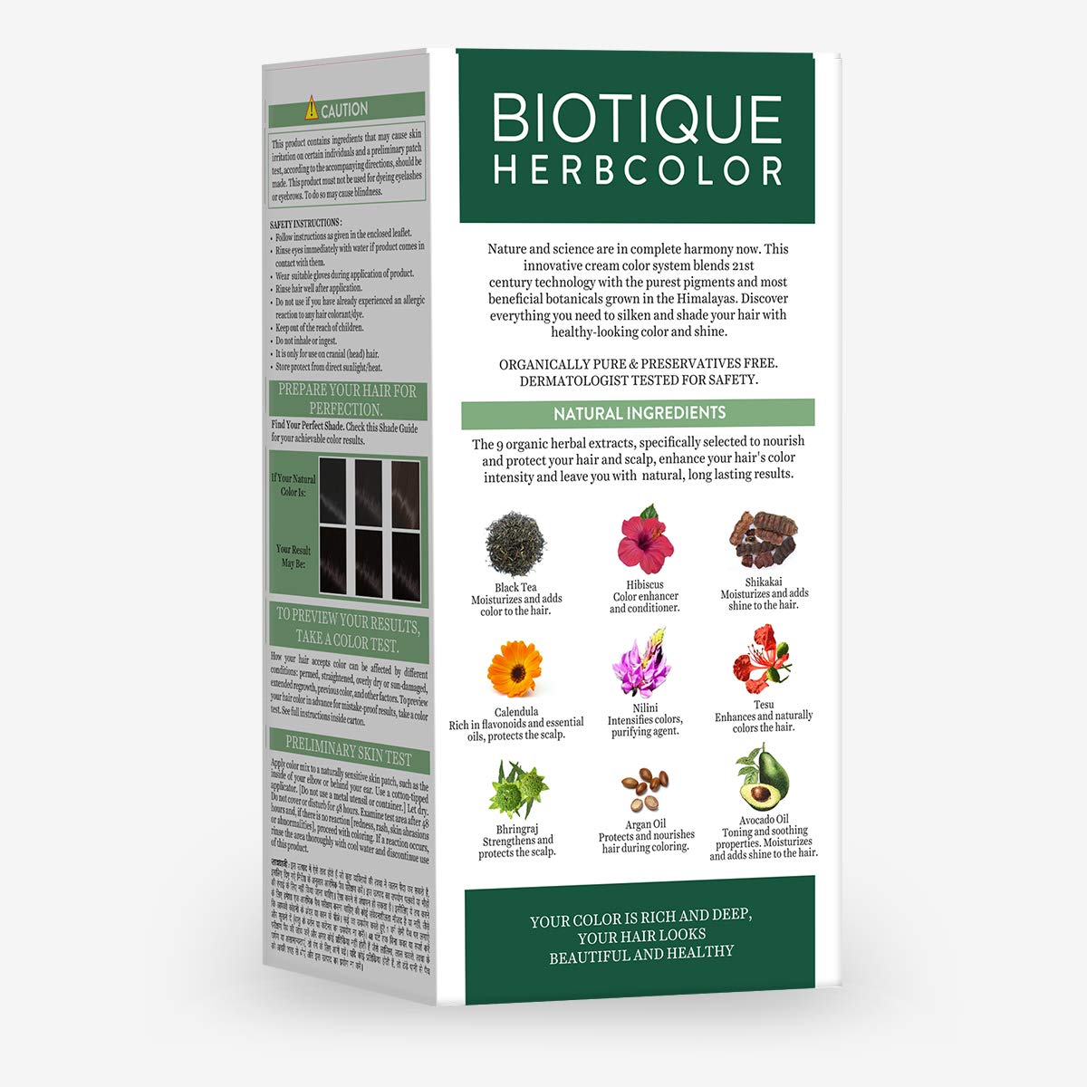Biotique Herbcolor Conditioning Hair Colour l Ammonia Free Hair Color l 9 Organic Herbal Extracts l Natural and Healthy Shine l 50g + 110ml – view 2
