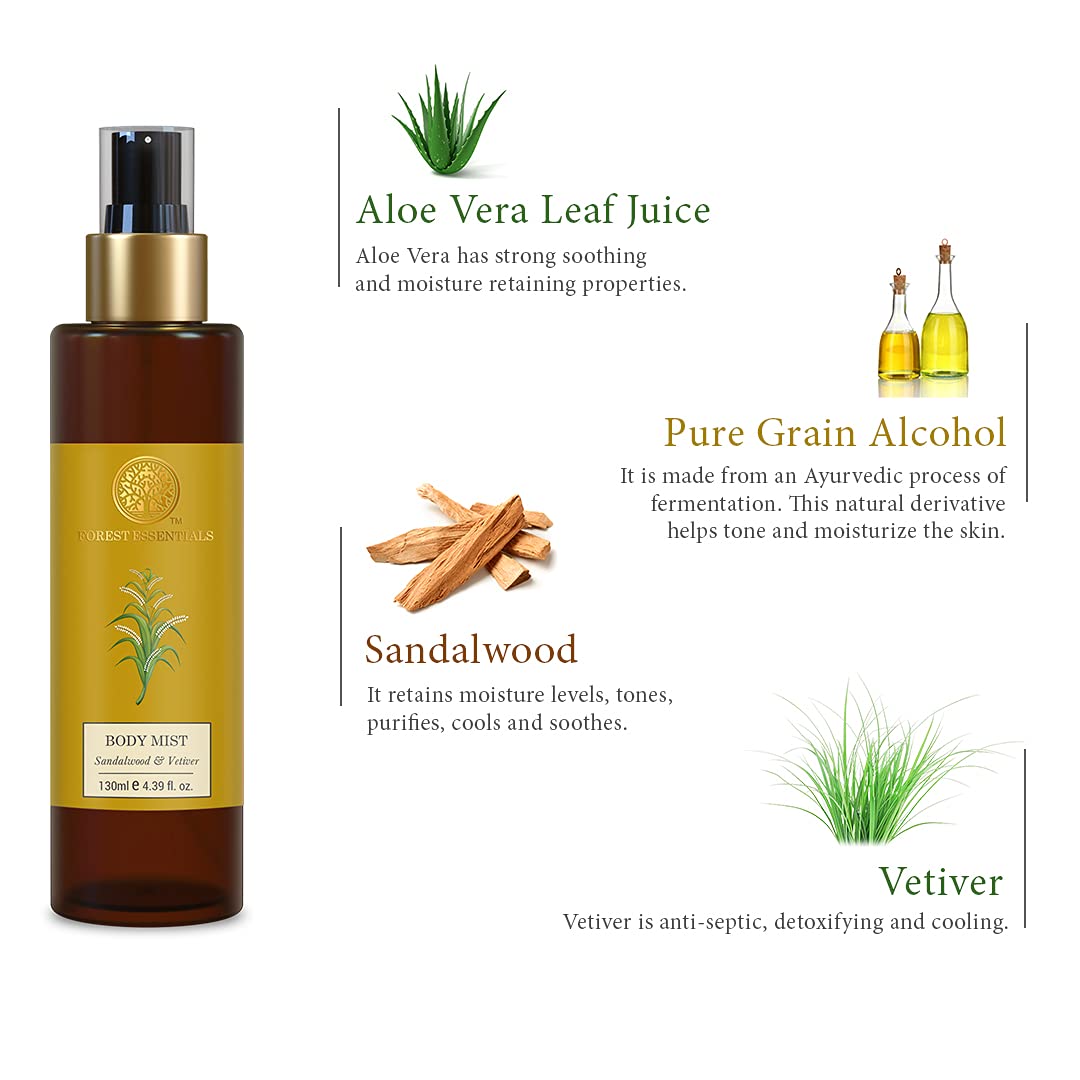 Forest Essentials Body Mist Sandalwood & Vetiver – view 4
