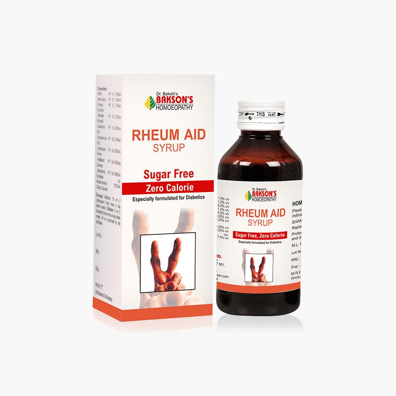 Bakson Rheum Aid Syrup 230 ml sugar free bottle