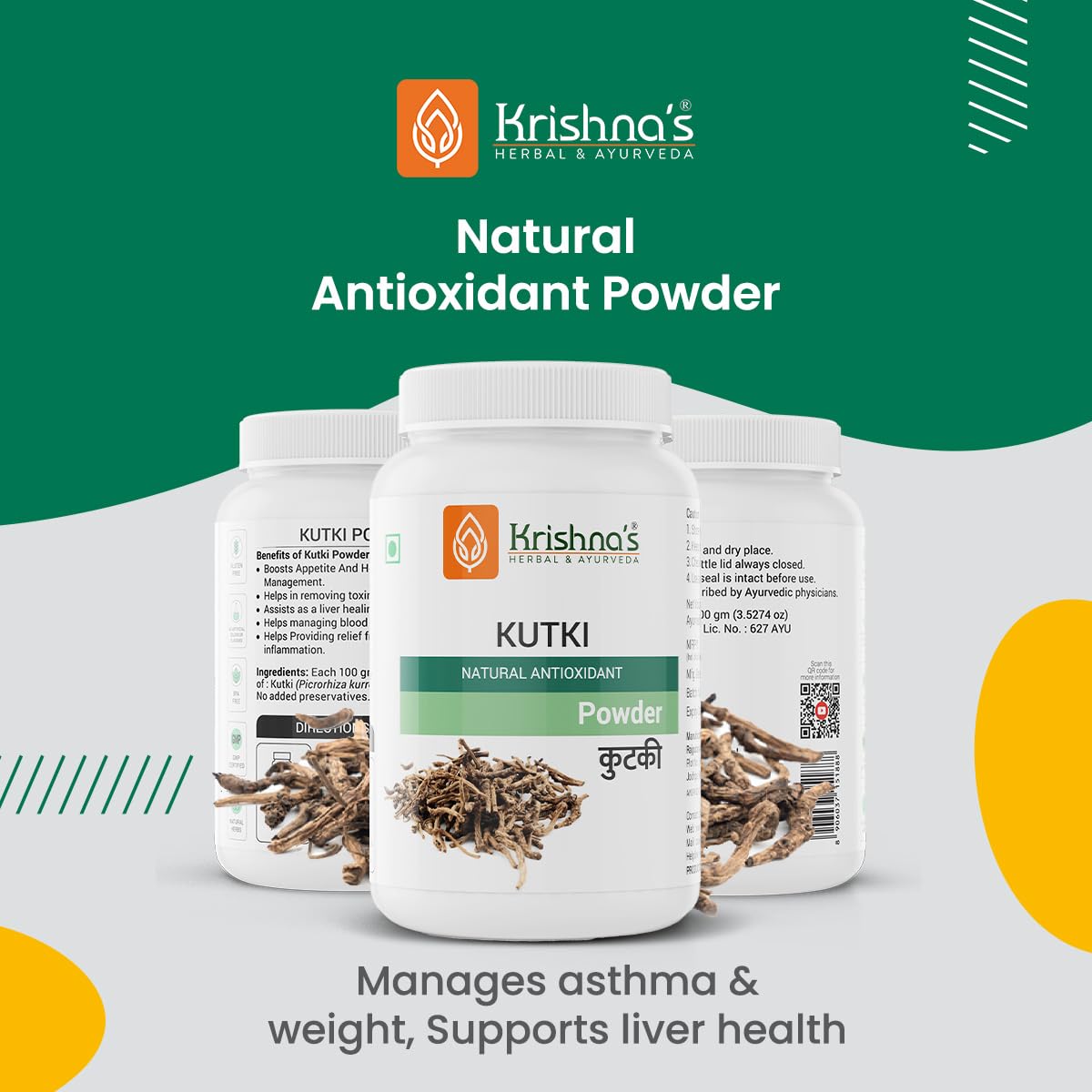 Krishna's Kutki (Picrorhiza kurroa) Powder - 100 g – view 2