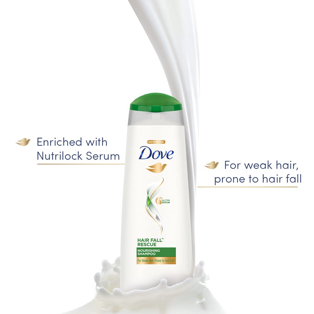 Dove Hair Fall Rescue, Shampoo, 650ml, for Damaged Hair, with Nutrilock Actives, to Reduce Hairfall & Repair, Deep Nourishment to Damaged Hair – view 5