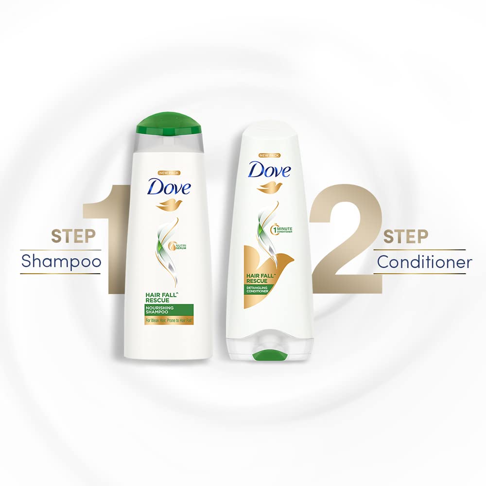 Dove Hair Fall Rescue, Shampoo, 650ml, for Damaged Hair, with Nutrilock Actives, to Reduce Hairfall & Repair, Deep Nourishment to Damaged Hair – view 6