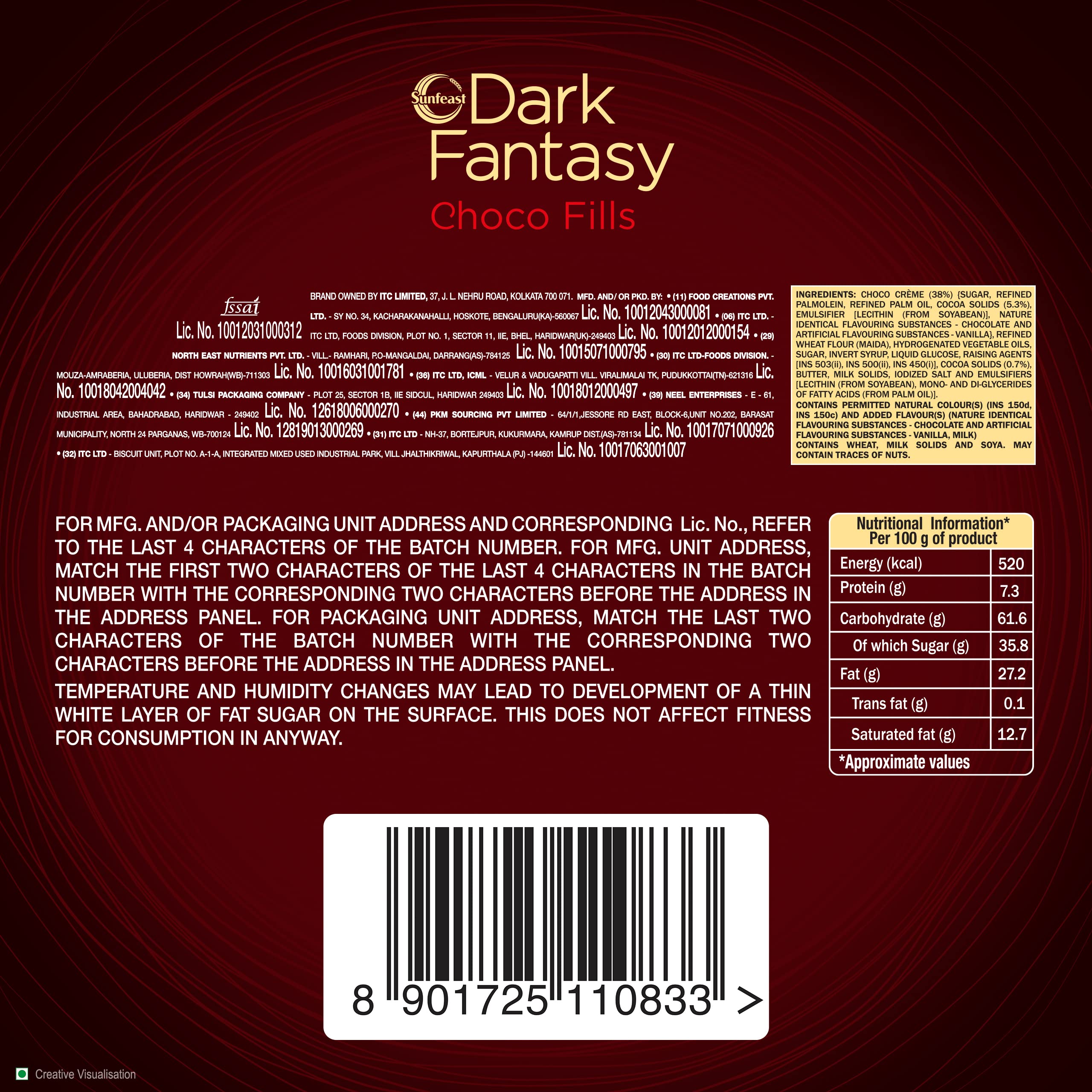 Sunfeast Dark Fantasy Choco Fills, 600g, Original Filled Cookies with Choco Crème – view 8