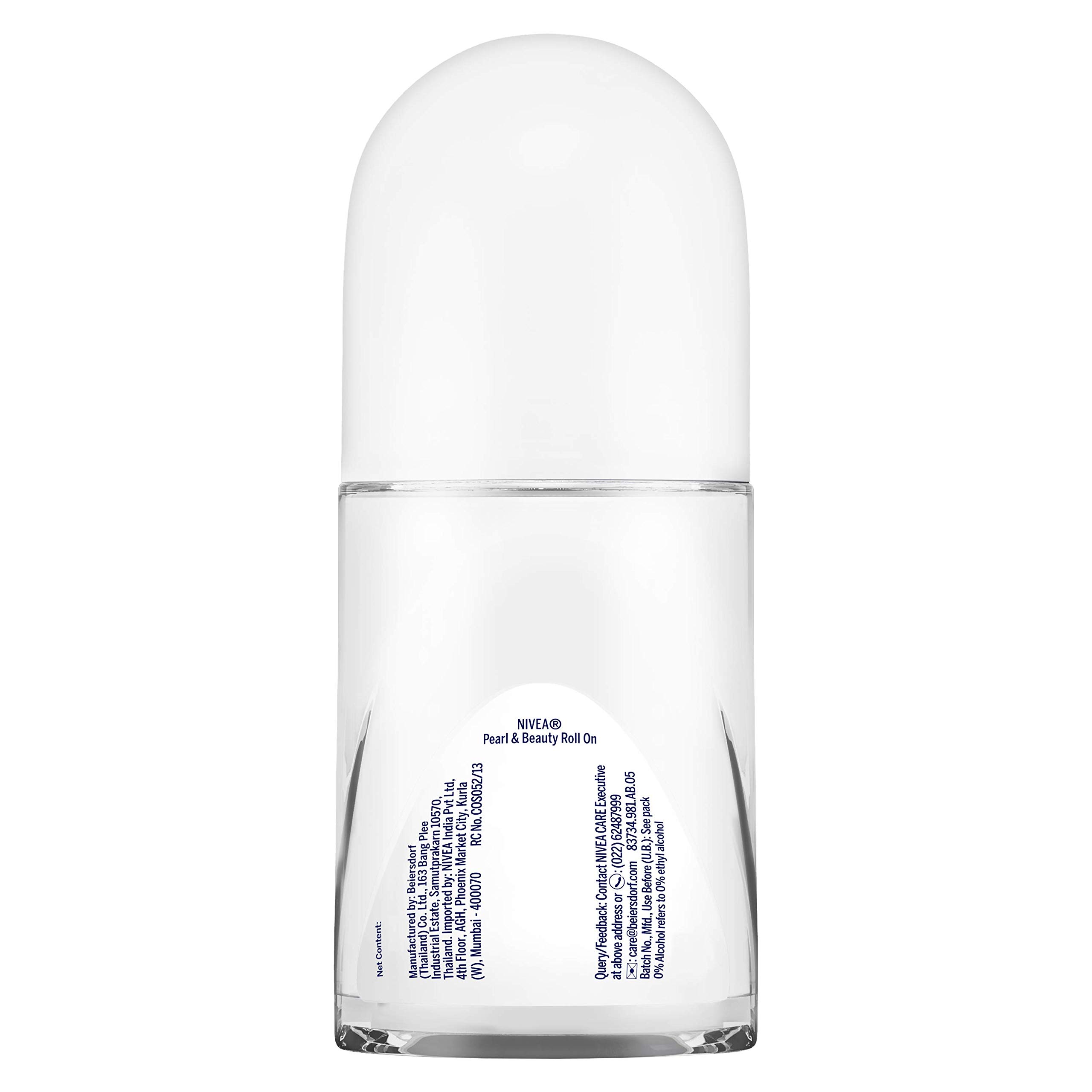 NIVEA Pearl and Beauty 50ml Deo Roll On (Pack of 3) – view 5