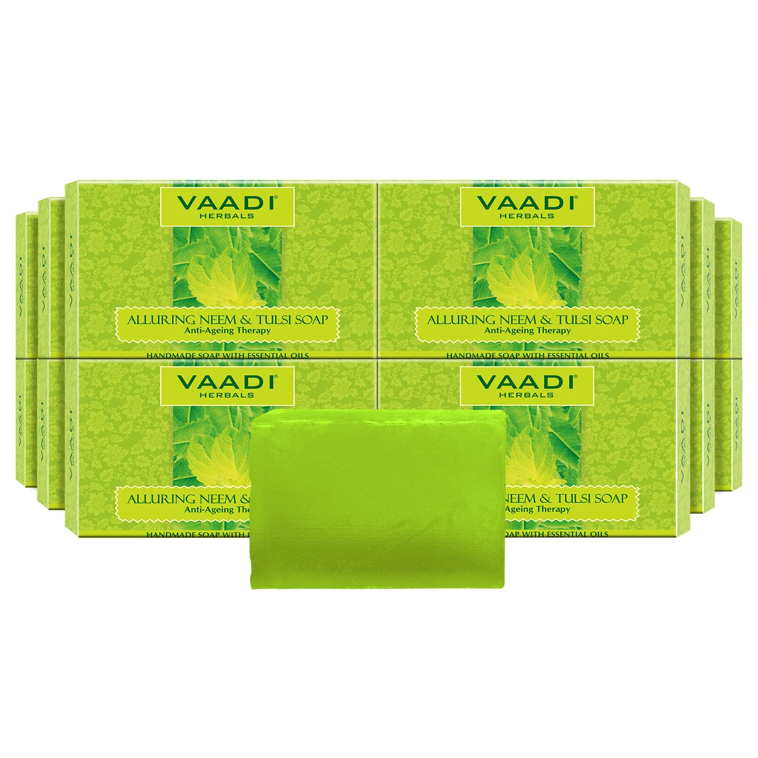Boxed Vaadi Herbals neem tulsi soap 75 g bars pack