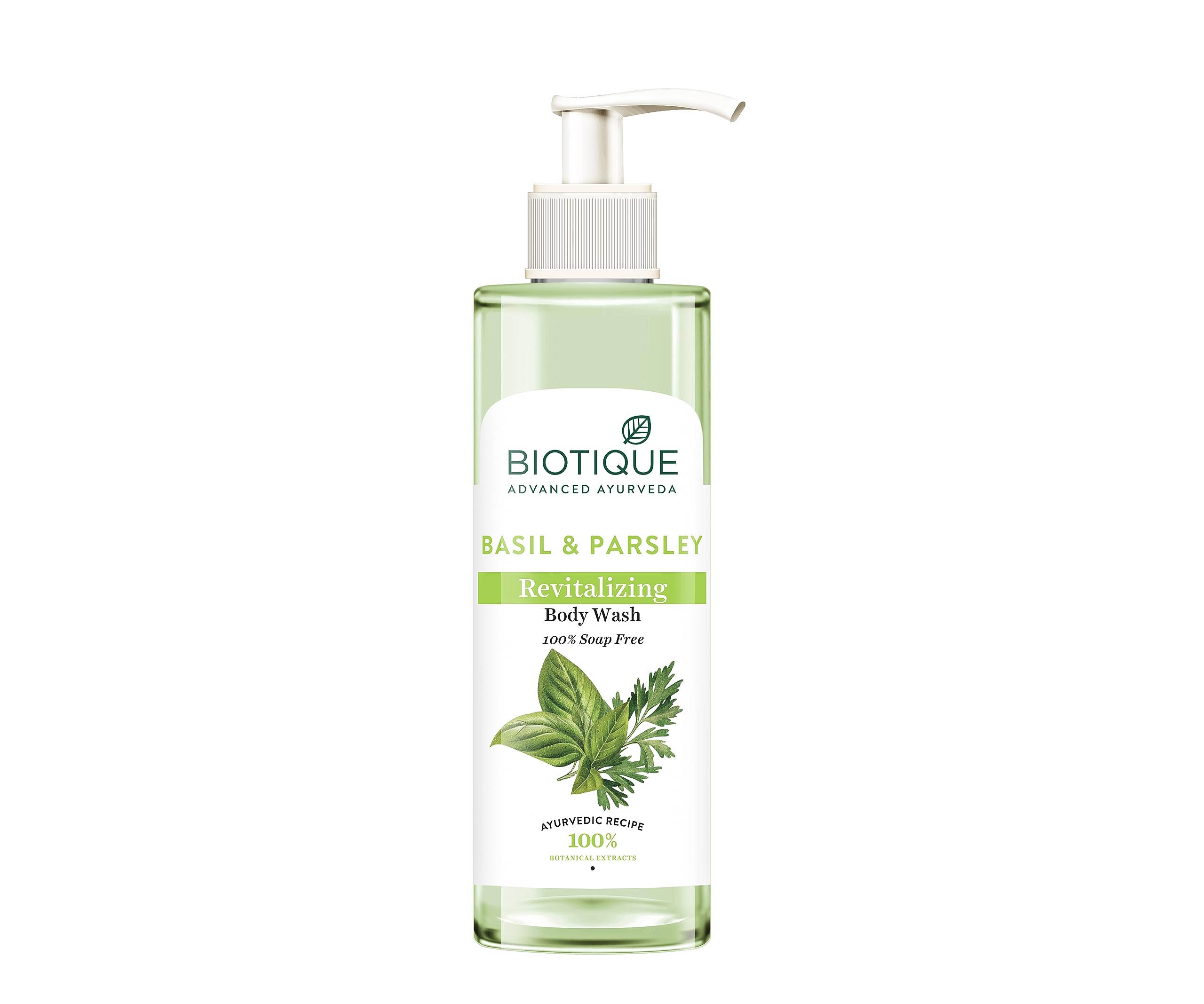 Biotique Basil and Parsley gel body wash bottle 200 ml