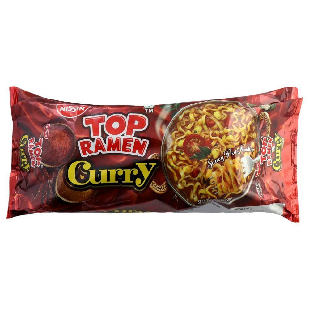 Top Ramen Curry Veg noodles pouch with spicy curry flavor
