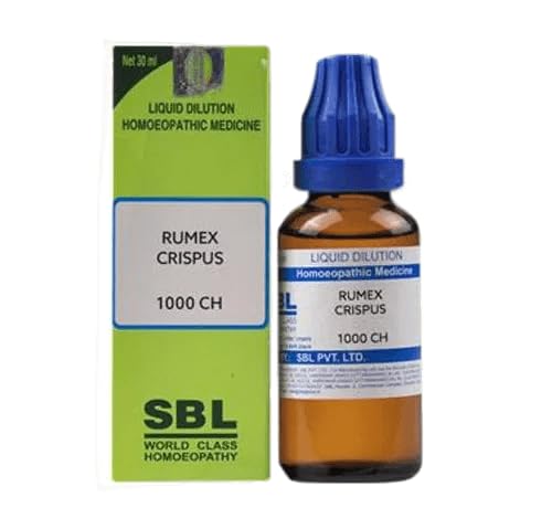 SBL Rumex Crispus Dilution 1000 CH homeopathic medicine bottle