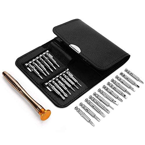 Compact 24 in 1 screwdriver kit with metal handle and case