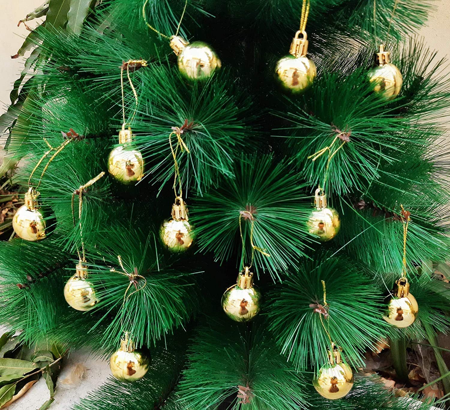VR Creatives Pack of 24 Red and Golden Glitter Shiny Balls Beautiful Christmas Balls Christmas Xmas Tree Hanging Balls Ornaments for Xmas Christmas Party Decoration Item – view 7