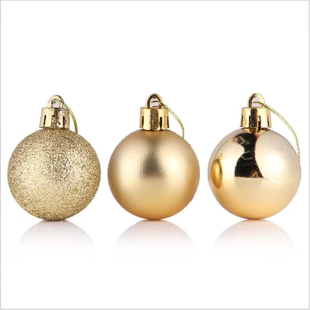VR Creatives Pack of 24 Red and Golden Glitter Shiny Balls Beautiful Christmas Balls Christmas Xmas Tree Hanging Balls Ornaments for Xmas Christmas Party Decoration Item – view 8