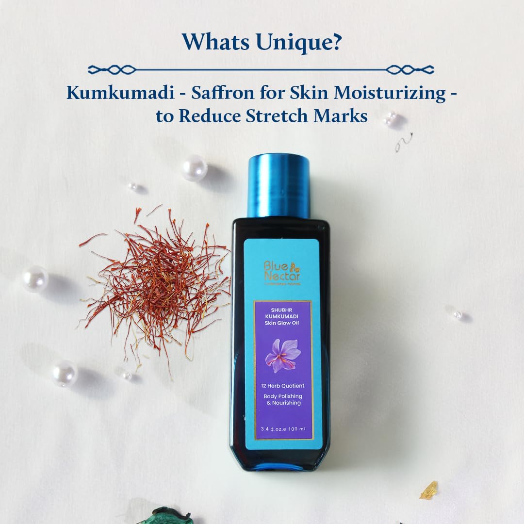 Blue Nectar Kumkumadi Body Oil for Glowing Skin – view 3