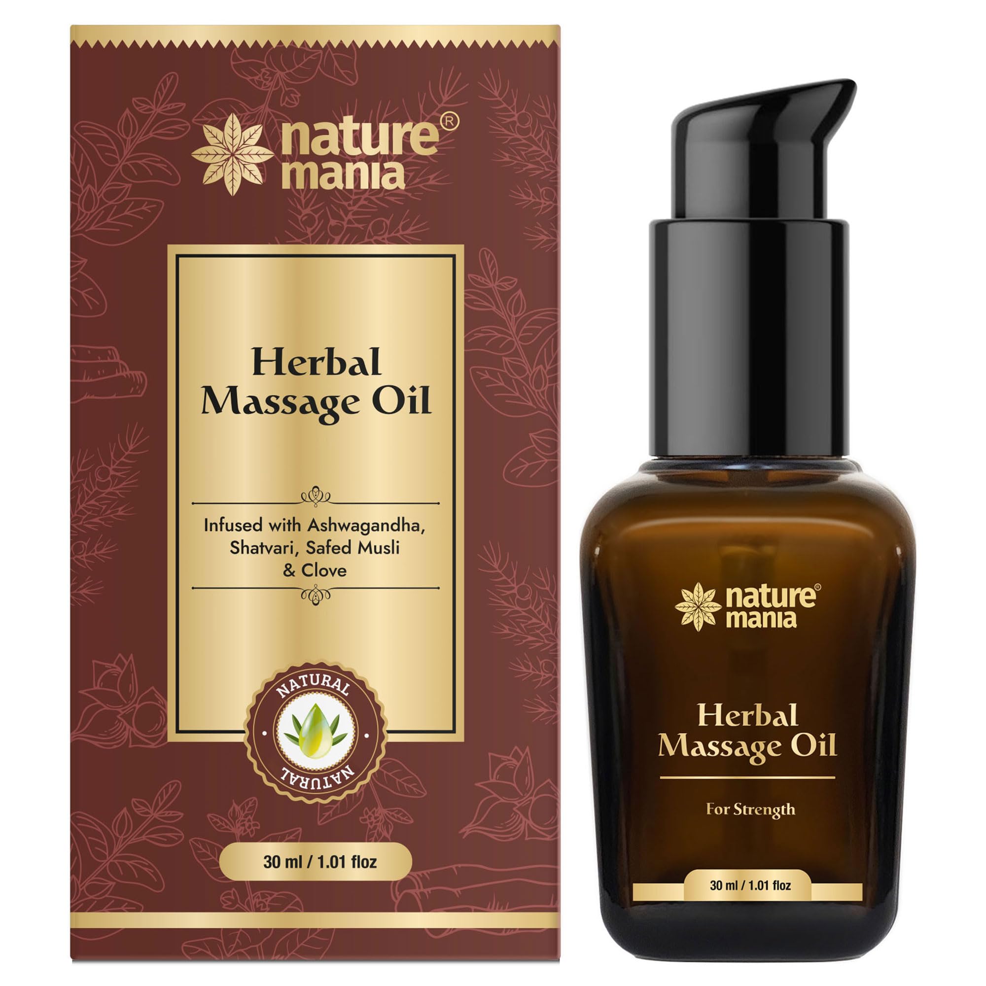 Front view of NATURE MANIA Lift-Up Oil for Men bottle