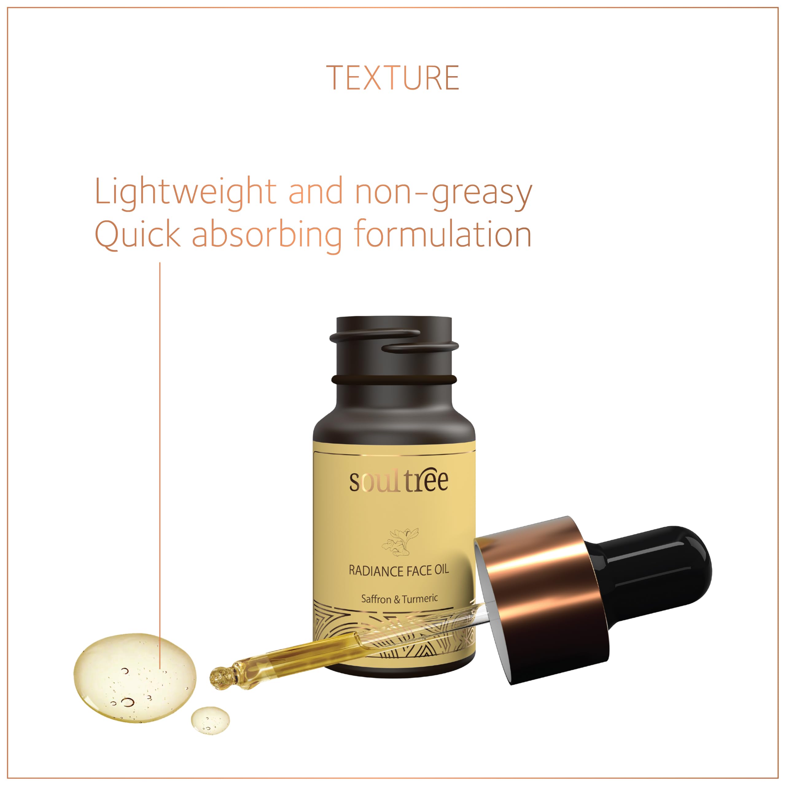 SoulTree Radiance Face Oil with Saffron & Turmeric - Boosts Natural Glow, Hydrates & Nourishes Dull Skin - 10ml – view 4