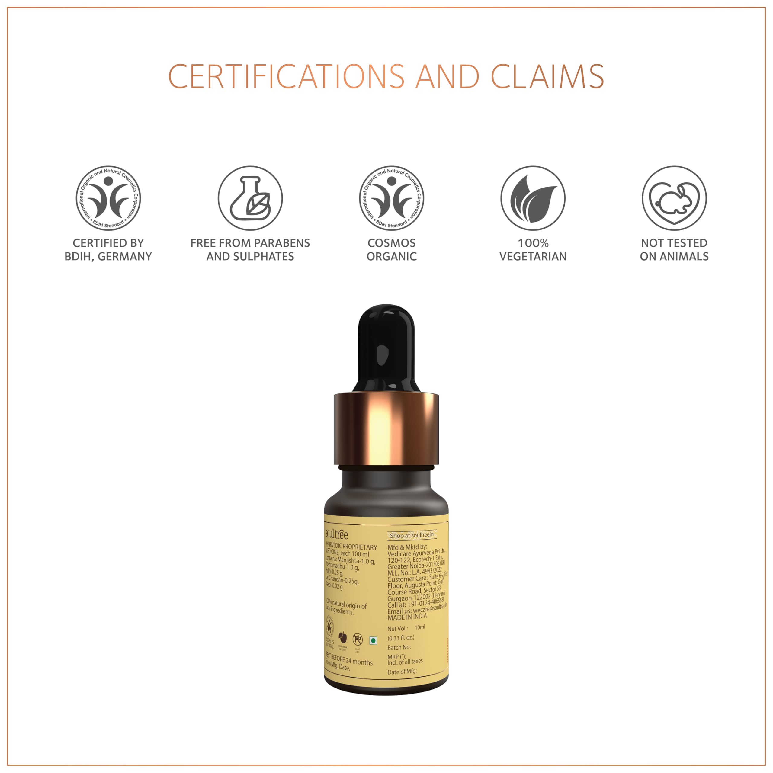 SoulTree Radiance Face Oil with Saffron & Turmeric - Boosts Natural Glow, Hydrates & Nourishes Dull Skin - 10ml – view 6