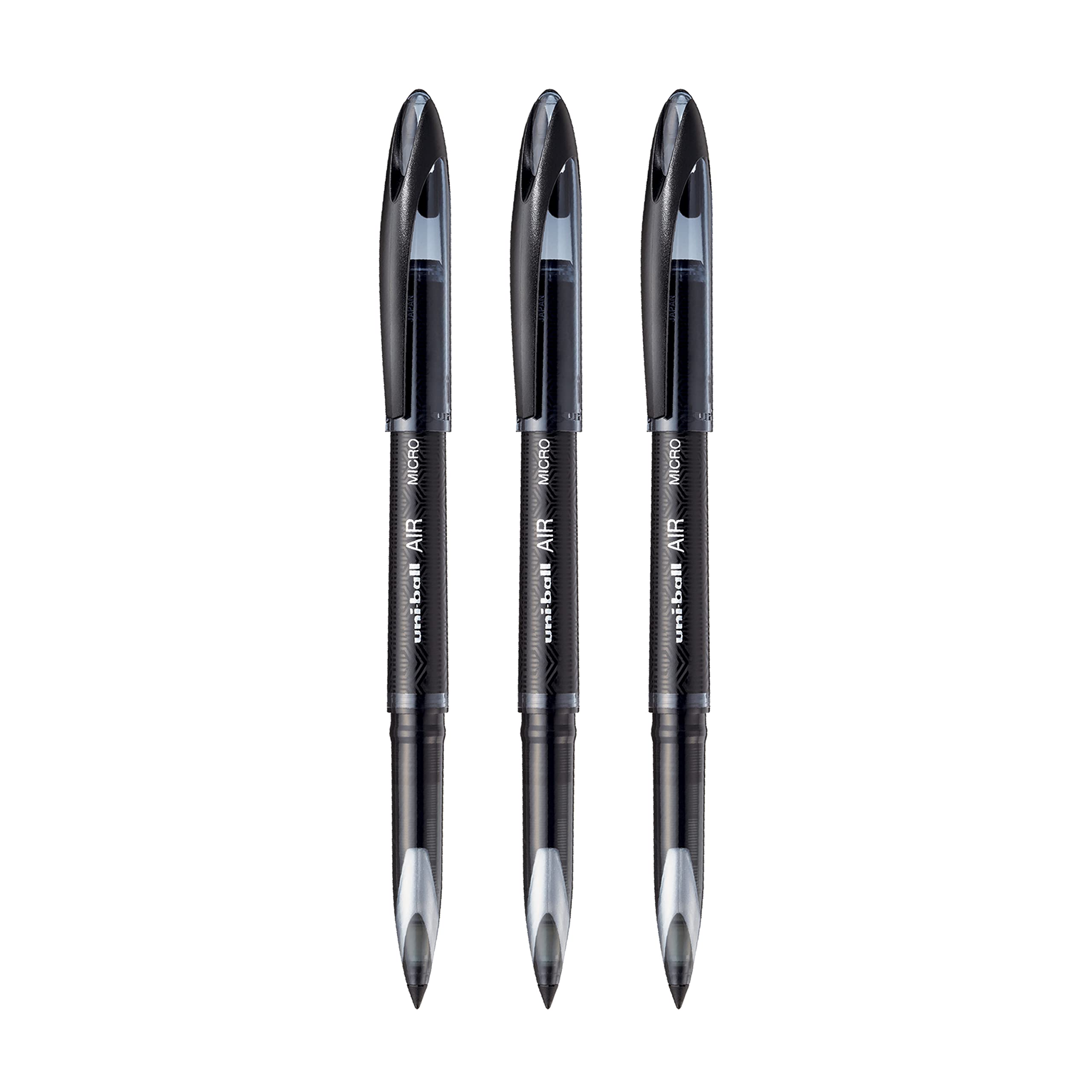 Pack of 3 uni-ball Air 0.5 mm black pens