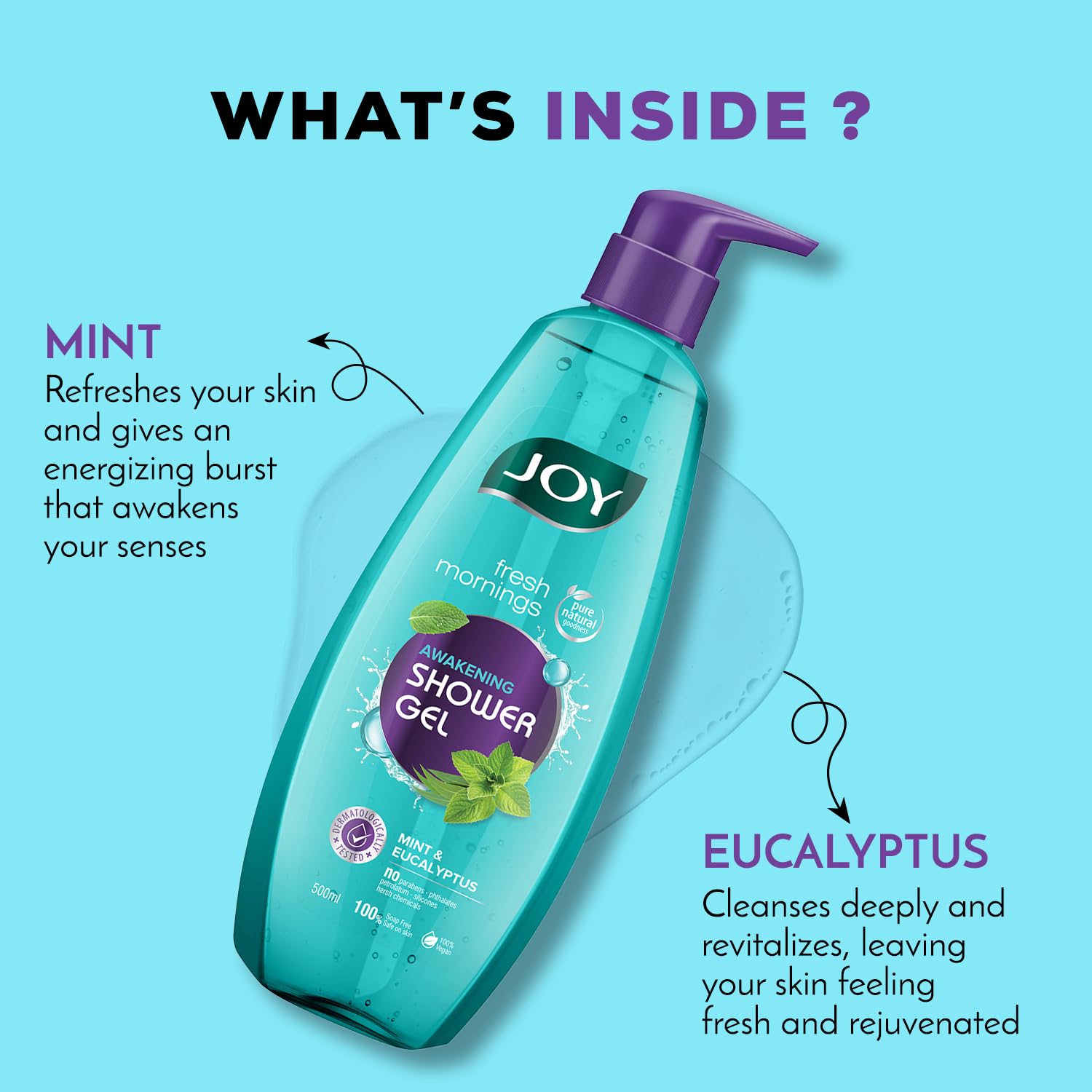 Joy Mint & Eucalyptus Shower Gel Body Wash (500 ml) – view 2