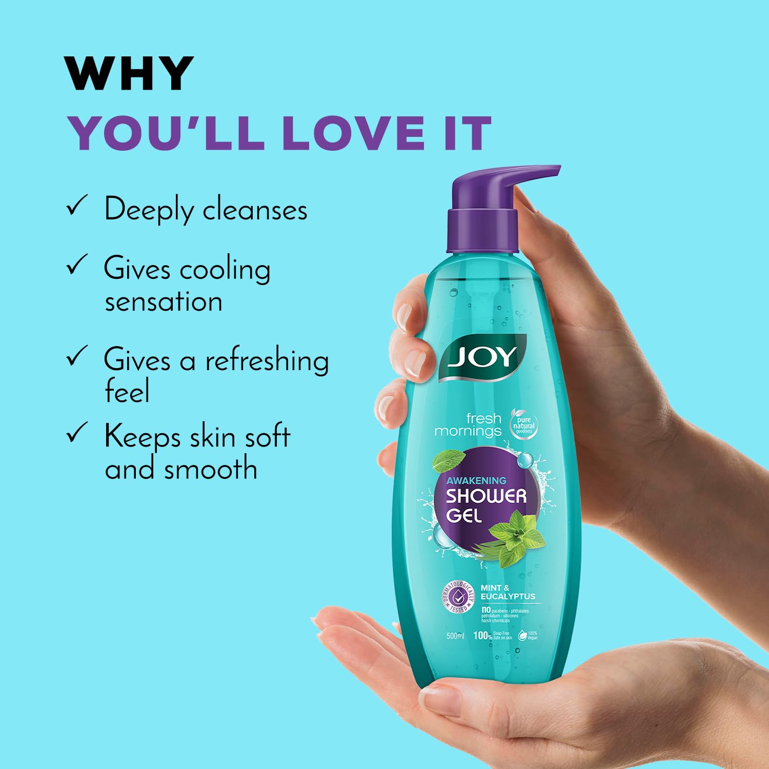 Joy Mint & Eucalyptus Shower Gel Body Wash (500 ml) – view 4