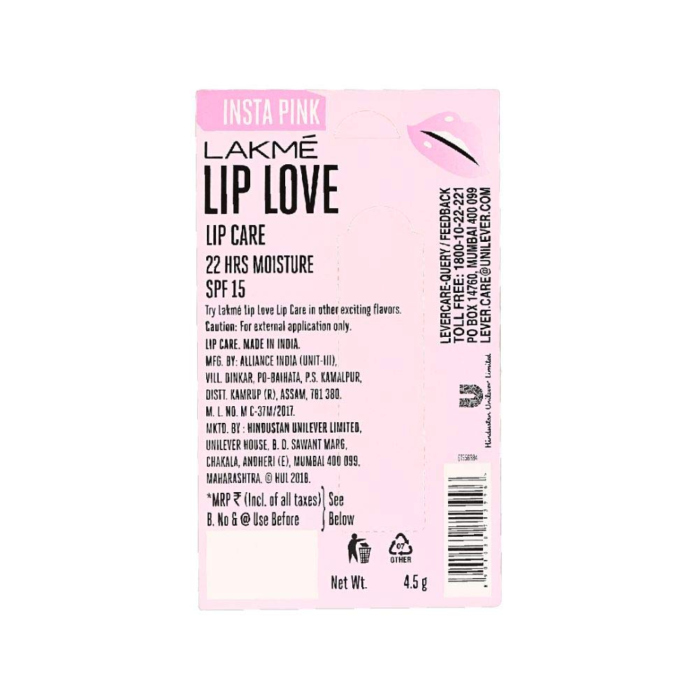 Lakme Lip Love Chapstick Insta Pink, 4.5 g – view 3