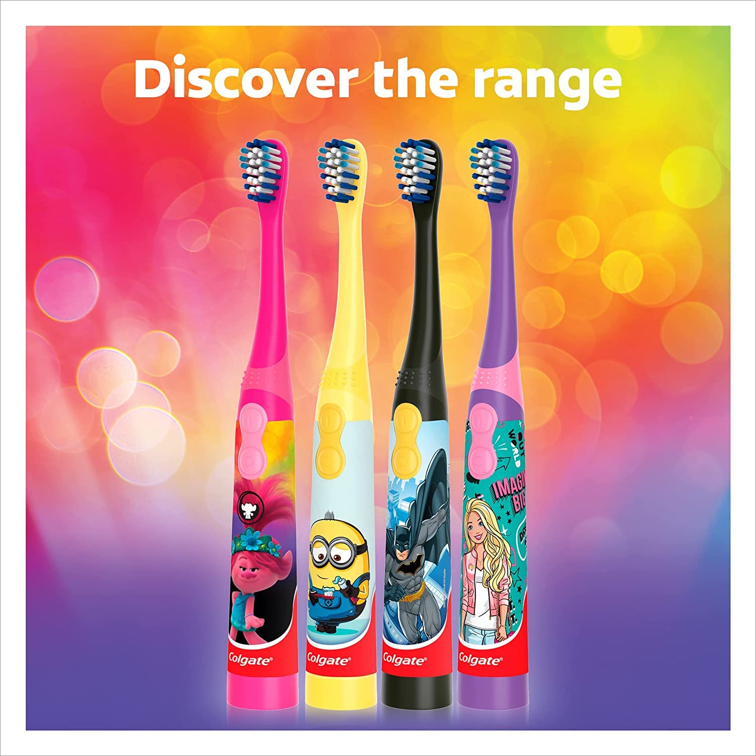 Colgate Barbie Toothbrush for kids, Battery Powered Electric Toothbrush, Age 3+, Kids toothbrush with Extra Soft Bristles and Slim Handle, Includes Replaceable Batteries – view 7