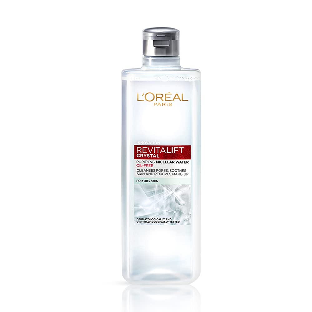 L'Oréal Paris micellar water bottle with oil-free cleansing formula