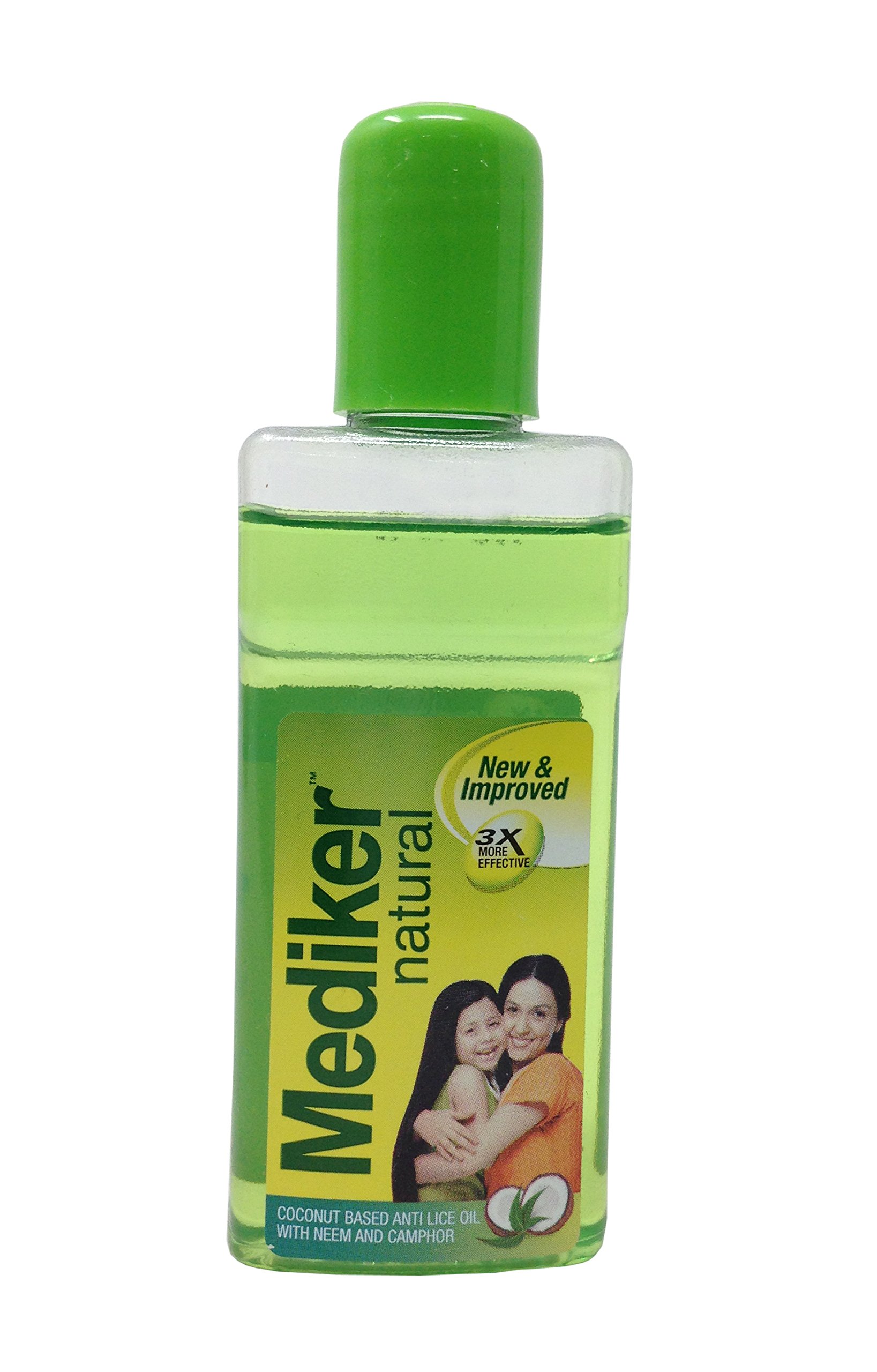 Front of Mediker anti lice hair oil 50 ml bottle