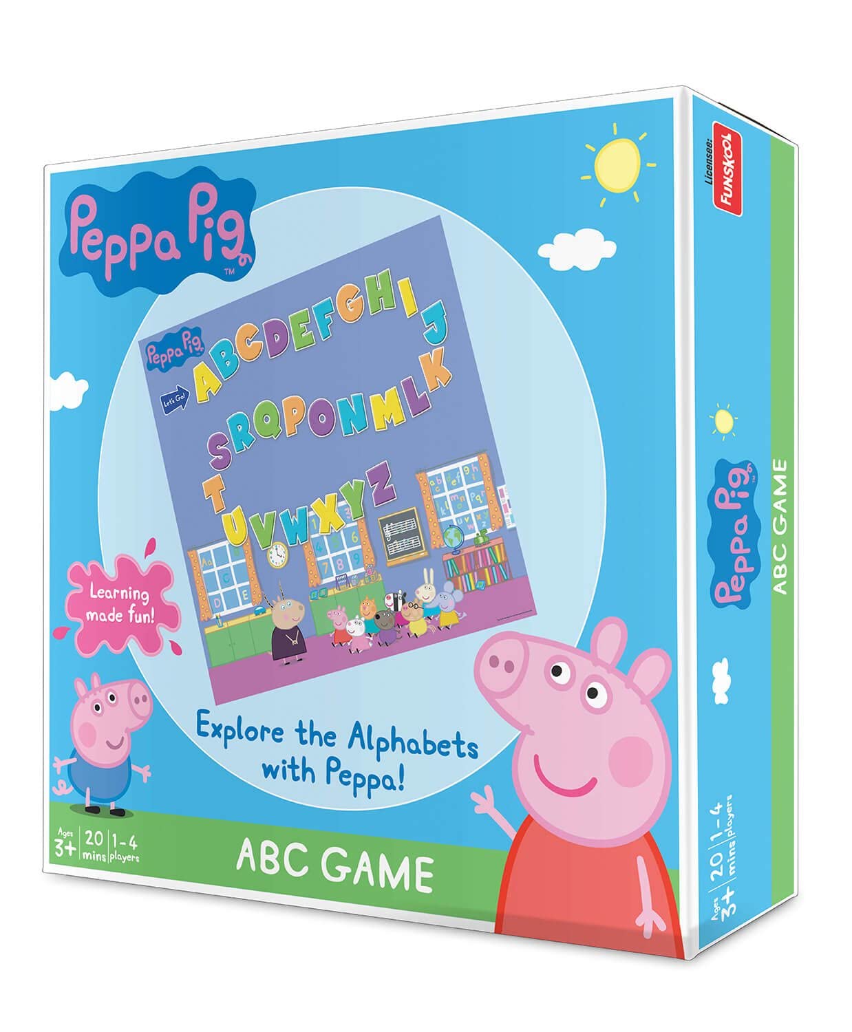 Funskool Games for Adult Peppa Pig - ABC Game, Educational Game, Counting, Letter Recognition and Matching Skills, 1-4 Players, 3 and Above – view 4