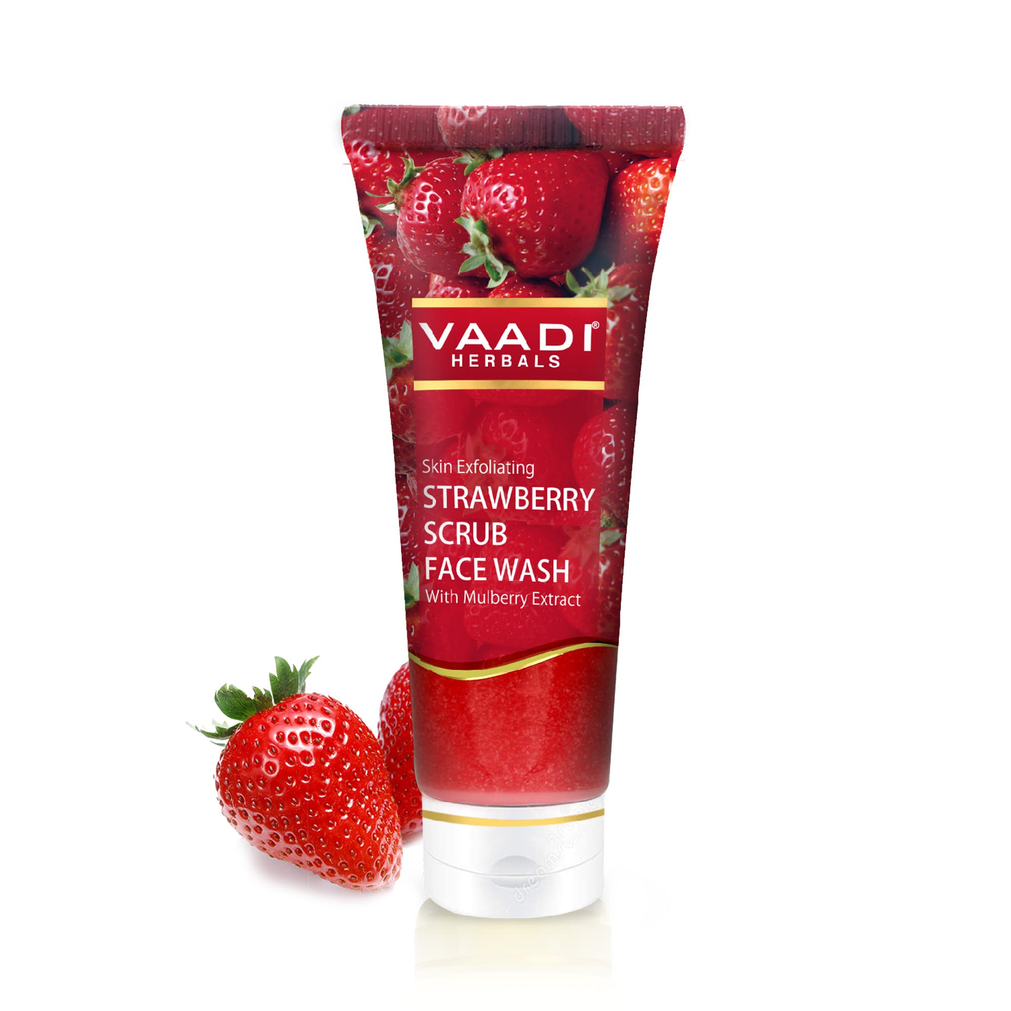 Vaadi Herbals Strawberry Scrub Face Wash with Mulberry Extract, 60g – view 2
