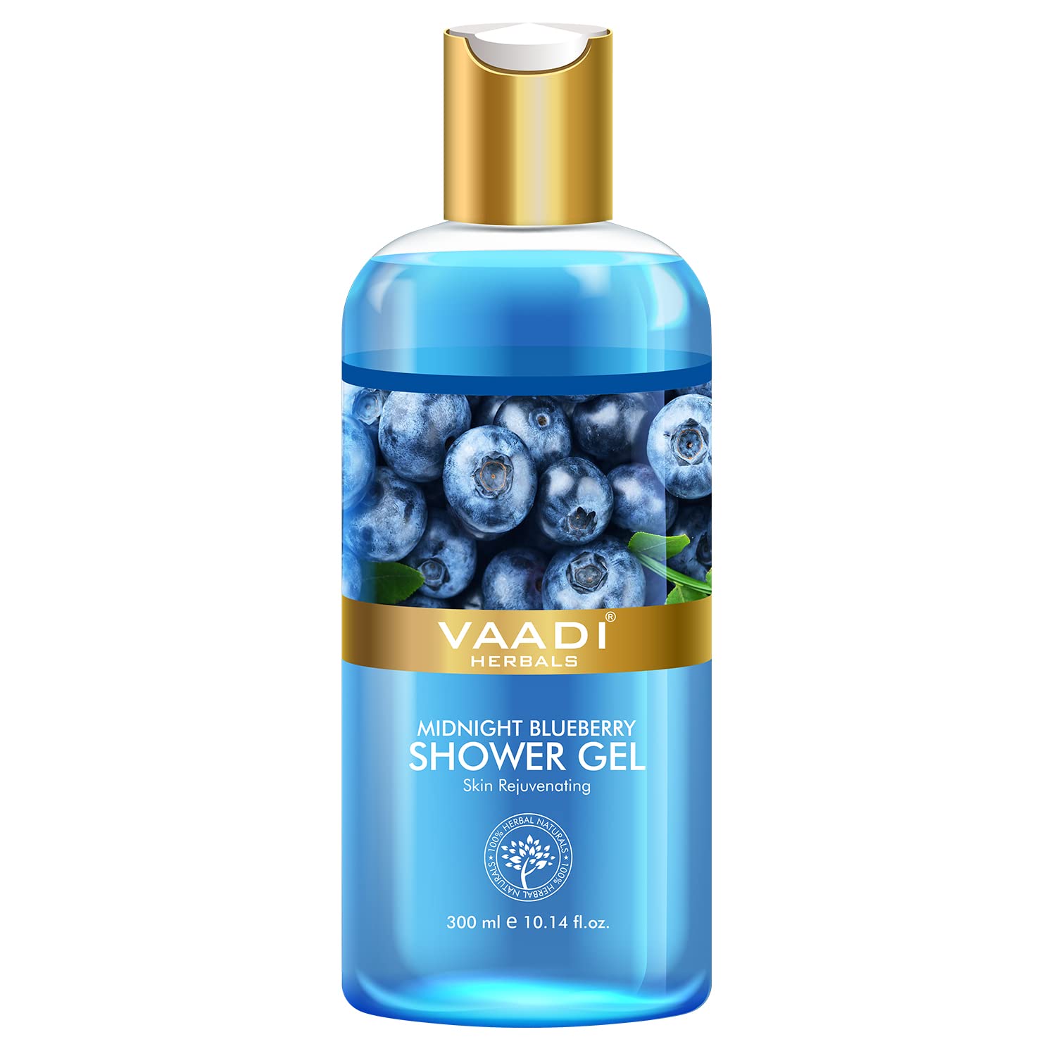 Vaadi Herbals Midnight Blueberry Shower Gel 300 ml bottle packaging