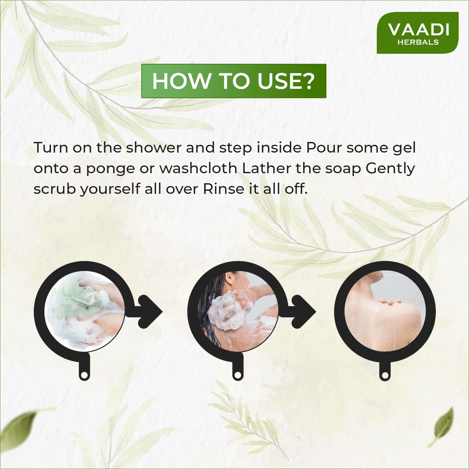 Vaadi Herbals Shower Gel, Midnight Blueberry, 300ml – view 3
