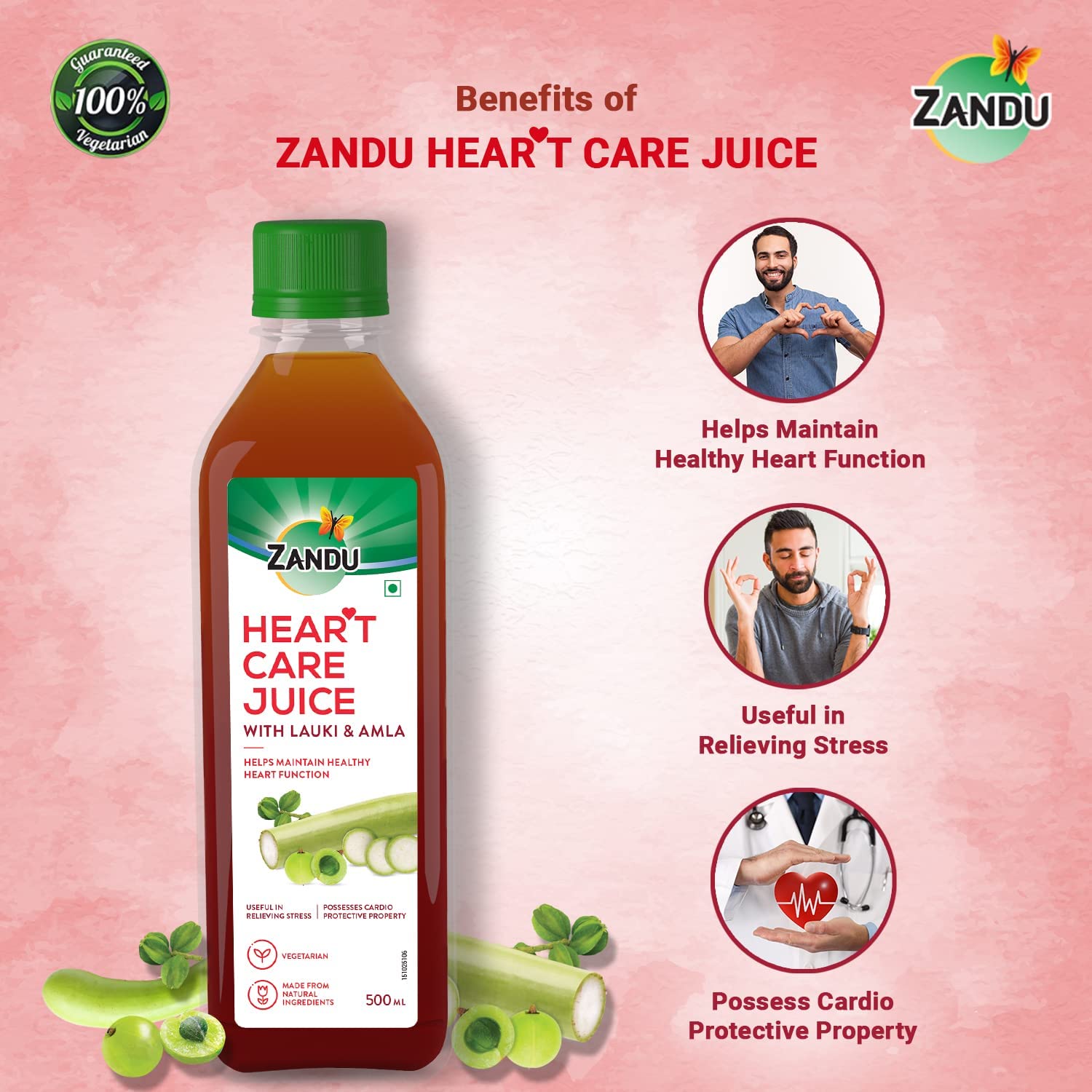 Zandu Heart Care Juice 500ml – view 3