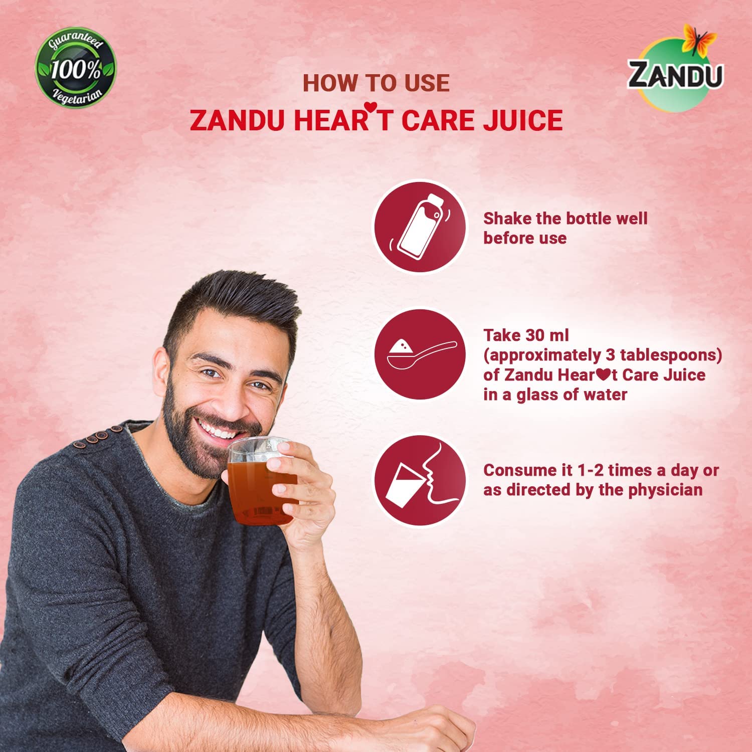 Zandu Heart Care Juice 500ml – view 4