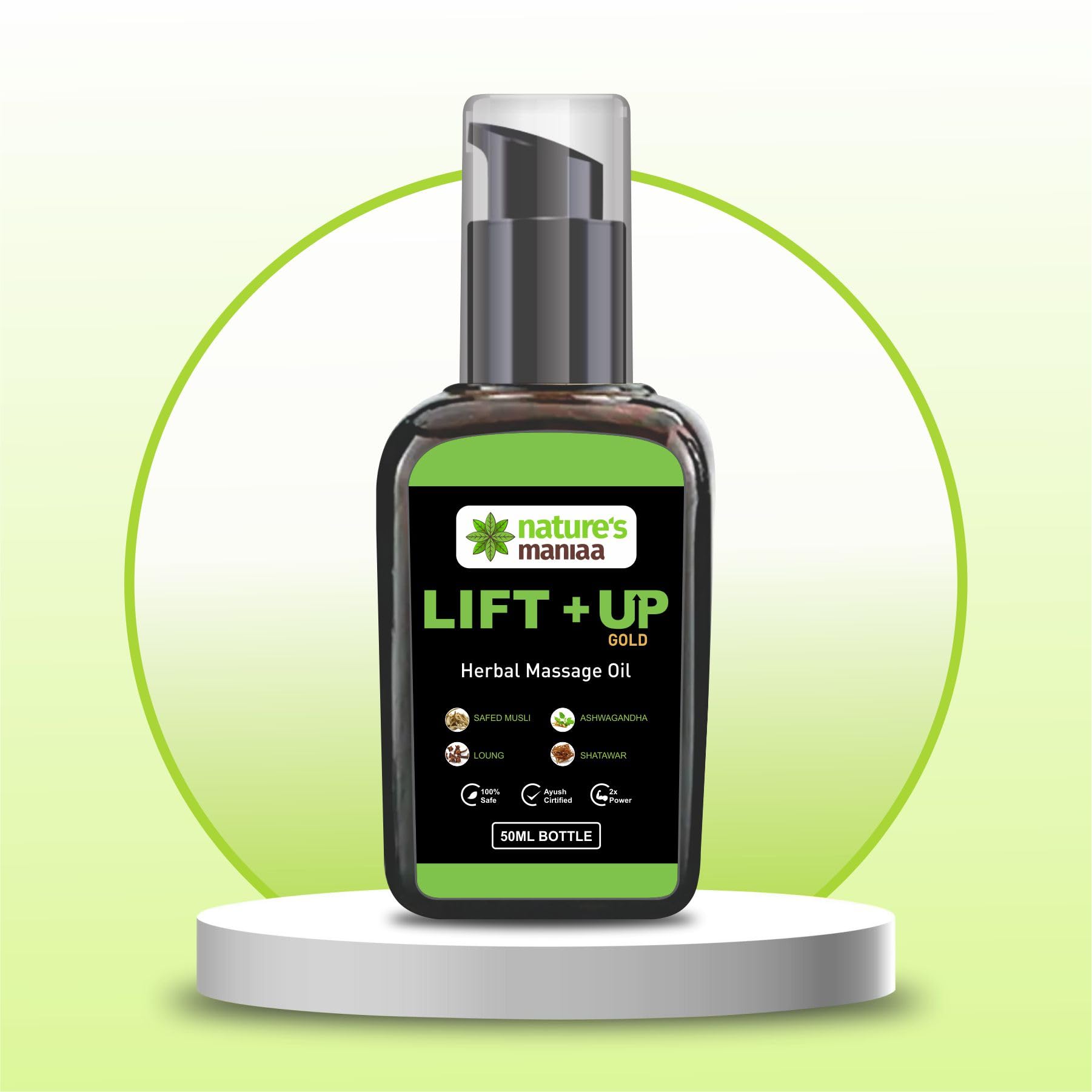 Nature's Maniaa Extra Lift-Up Massage Oil for Men - 50ml – view 2