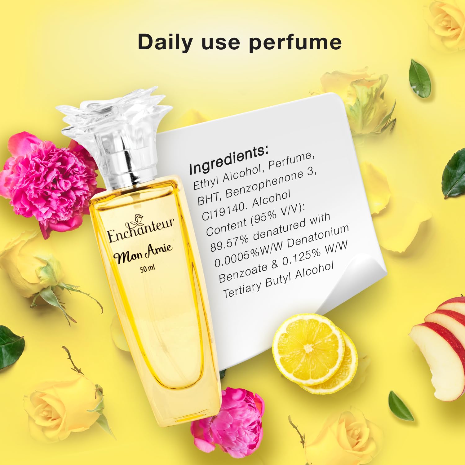 Enchanteur Mon Amie Liquid Lemon Perfume For Women, 50Ml – view 6