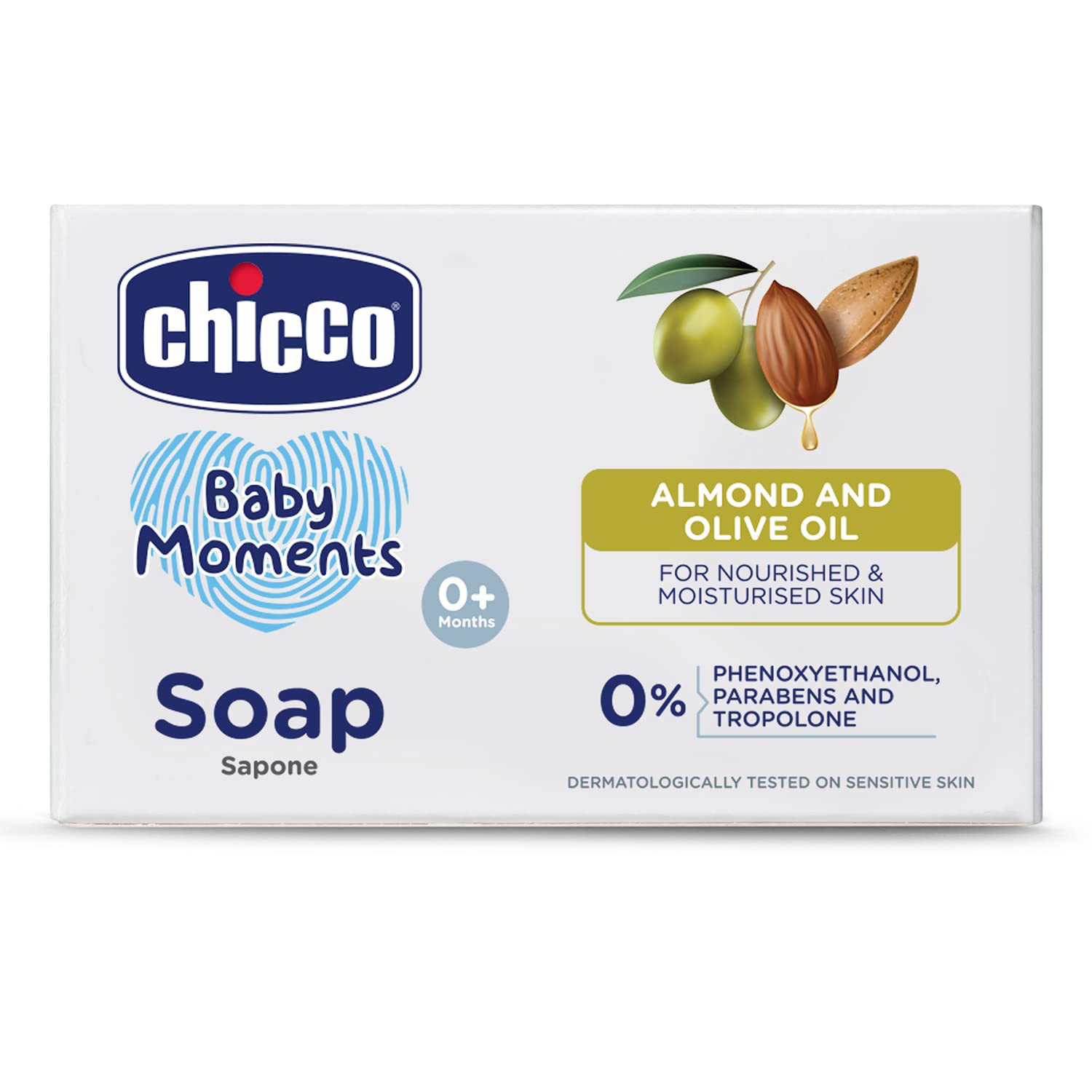 Chicco Baby Moments baby soap bar with almond scent