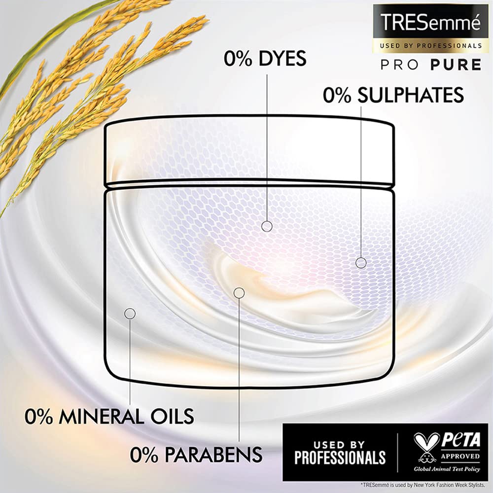 TRESemme Pro Pure Damage Recovery Mask, with Fermented Rice Water, Sulphate Free & Paraben Free, for Damaged Hair, 300 ml – view 4
