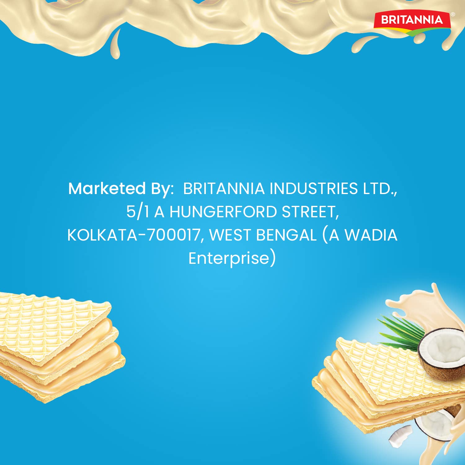Britannia Treat Crème Wafers Coconut, 55g or 60g, Cream – view 7